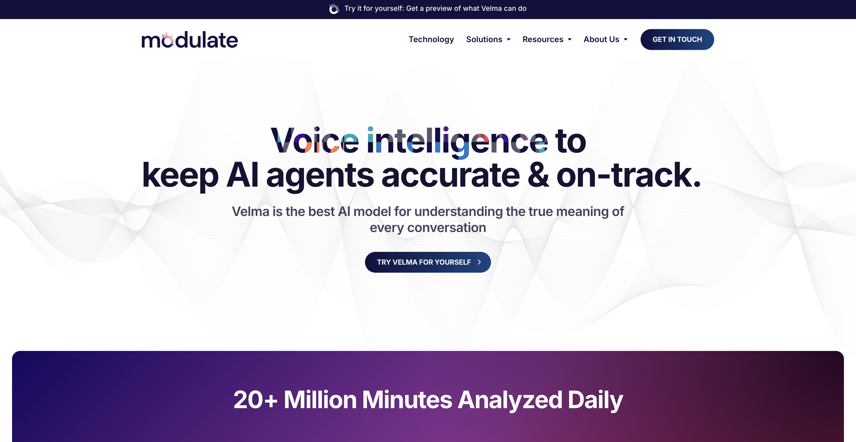 Modulate - Screenshot showing the interface and features of this AI tool