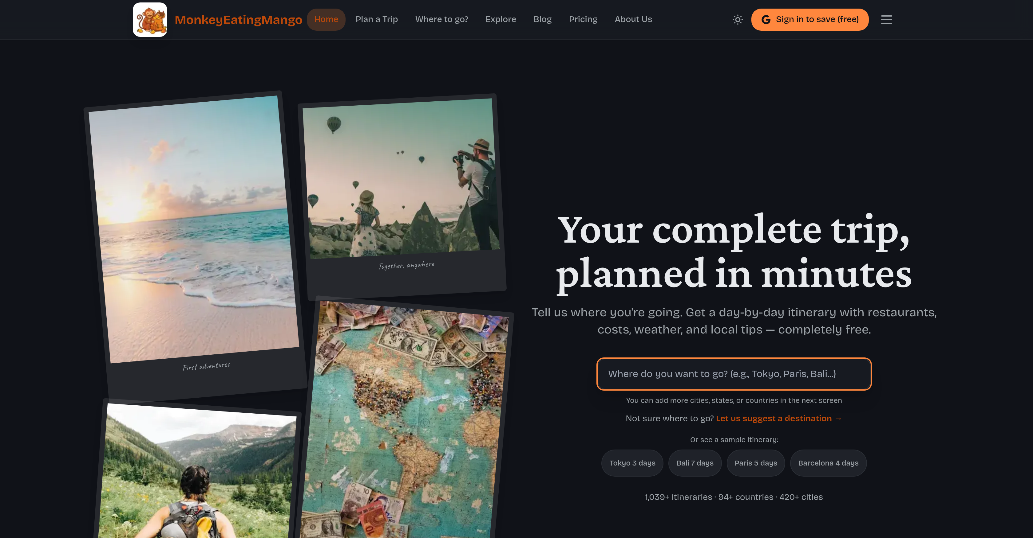 Monkey Eating Mango - Screenshot showing the interface and features of this AI tool