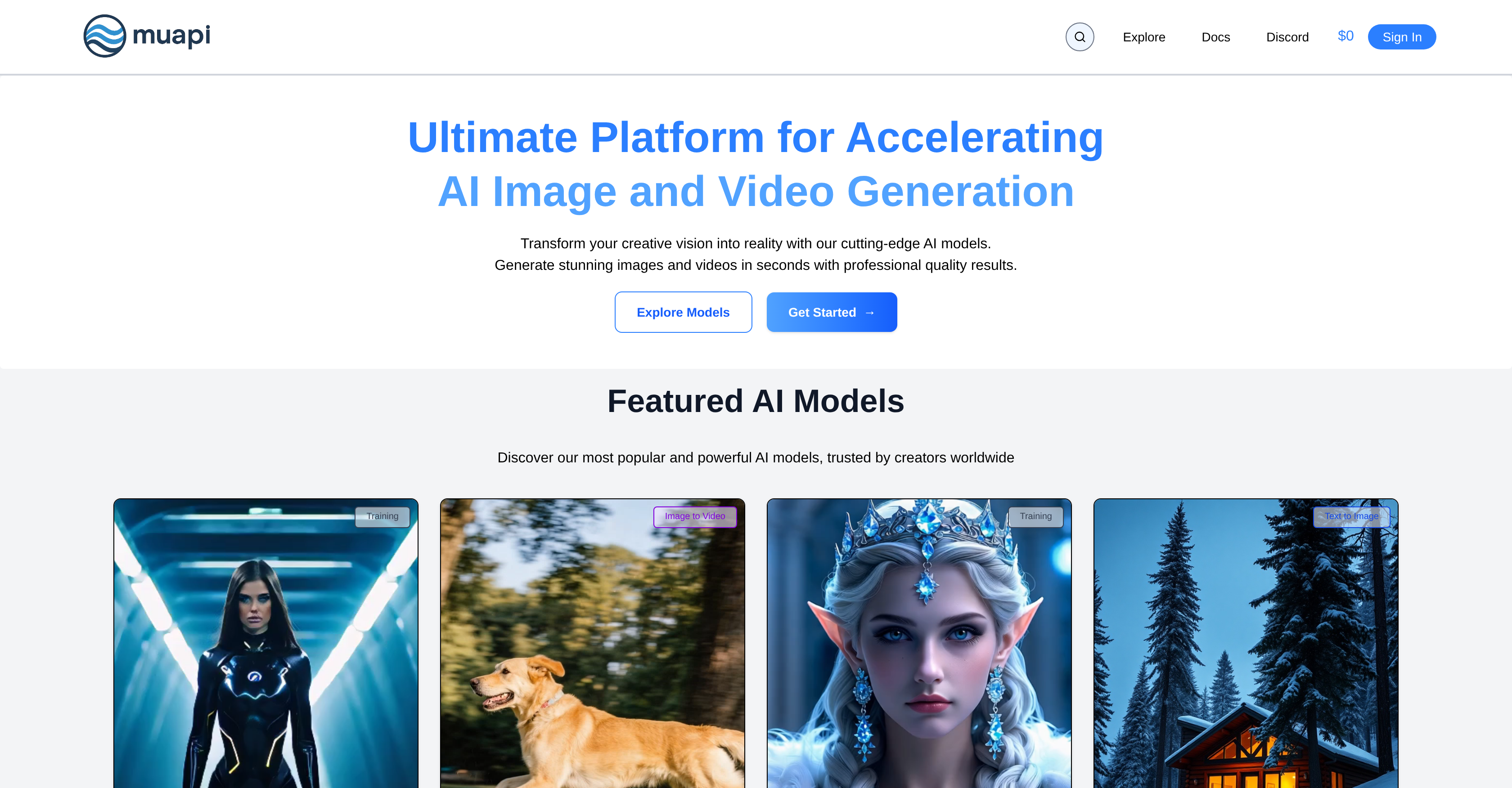 Muapi - Screenshot showing the interface and features of this AI tool