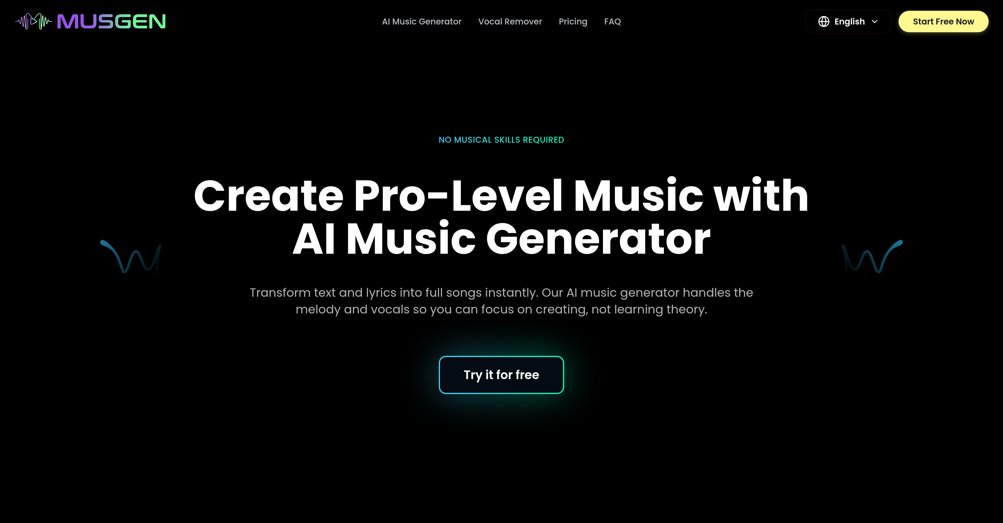 MusGen - Screenshot showing the interface and features of this AI tool