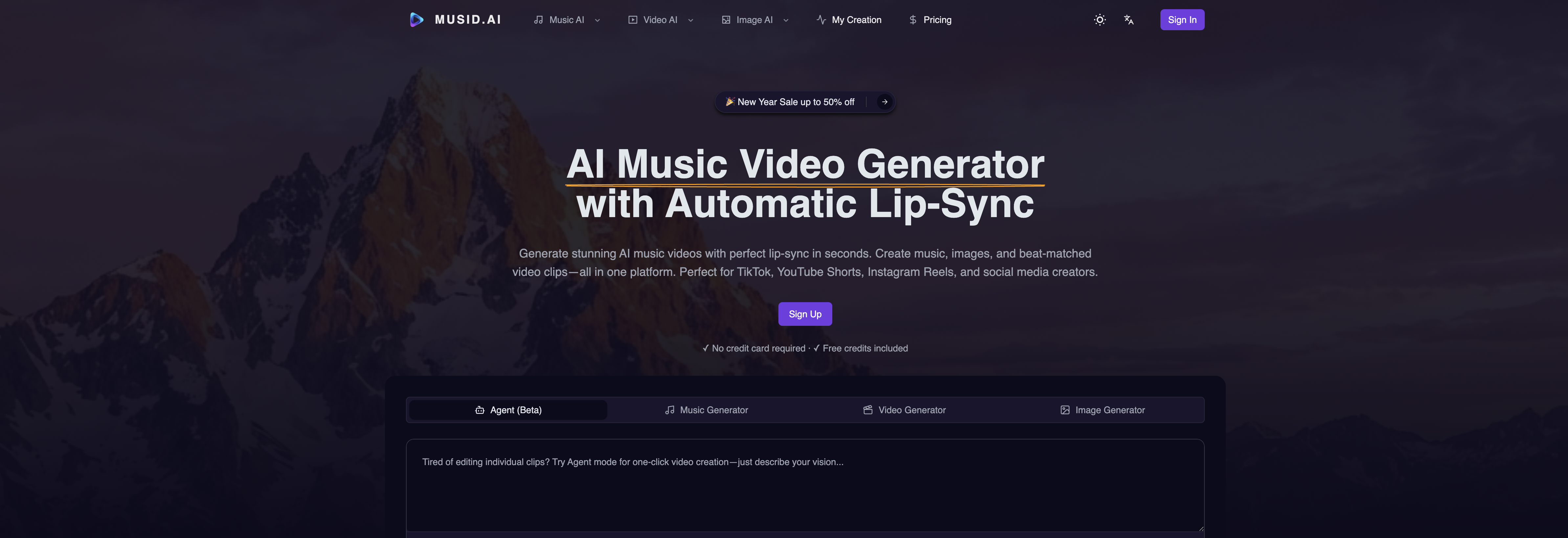 Musid.ai - Screenshot showing the interface and features of this AI tool