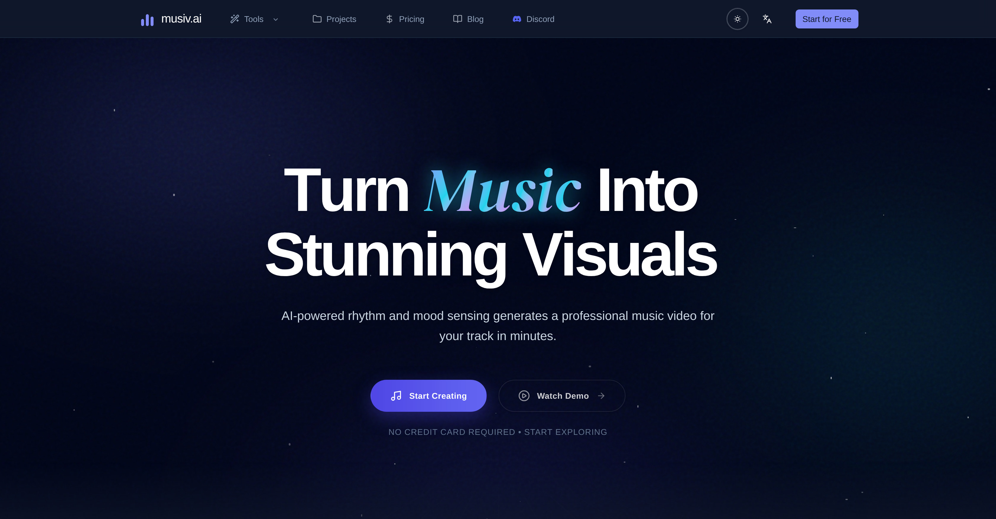 Musiv - Screenshot showing the interface and features of this AI tool