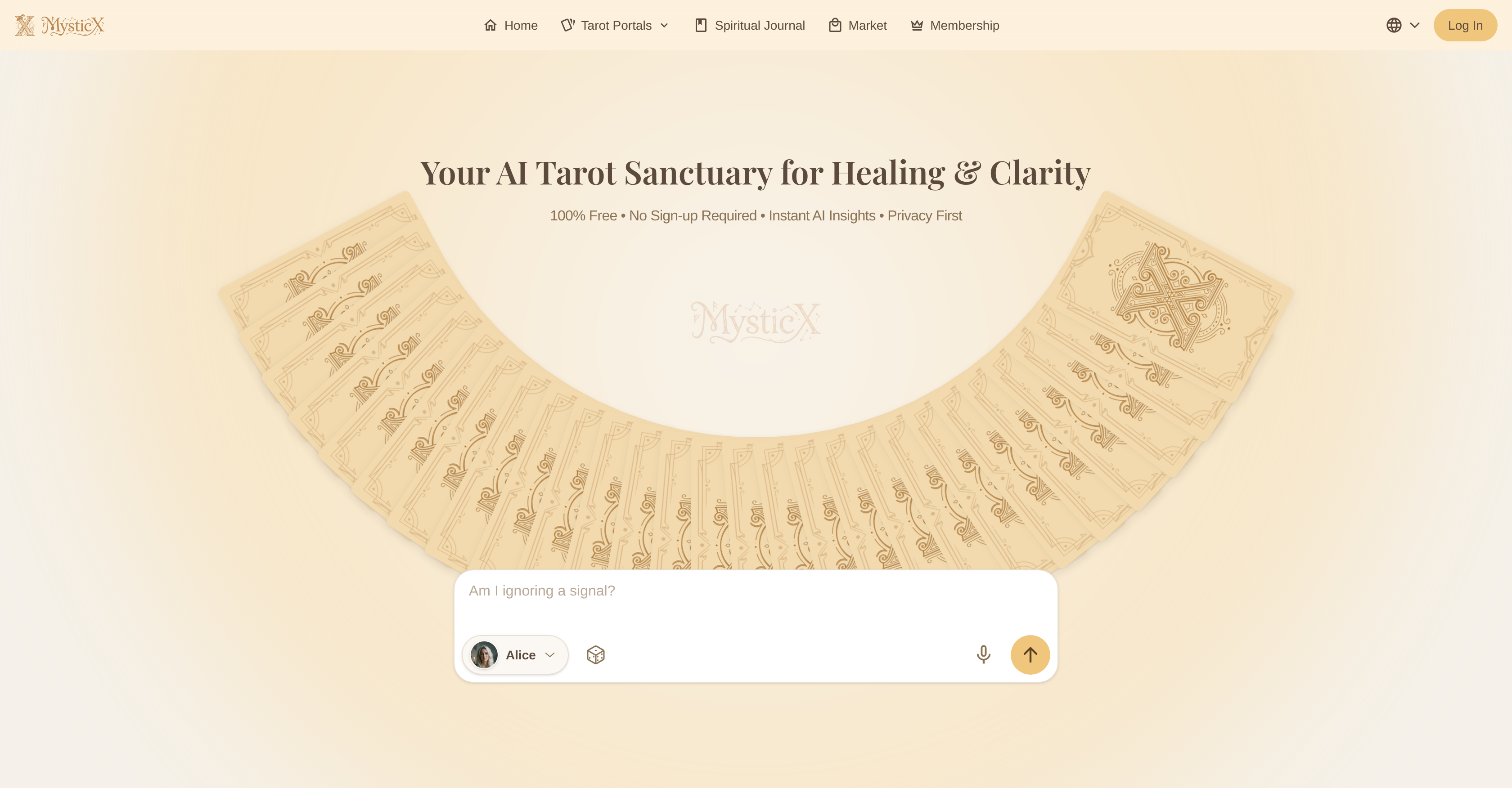 MysticX - Screenshot showing the interface and features of this AI tool