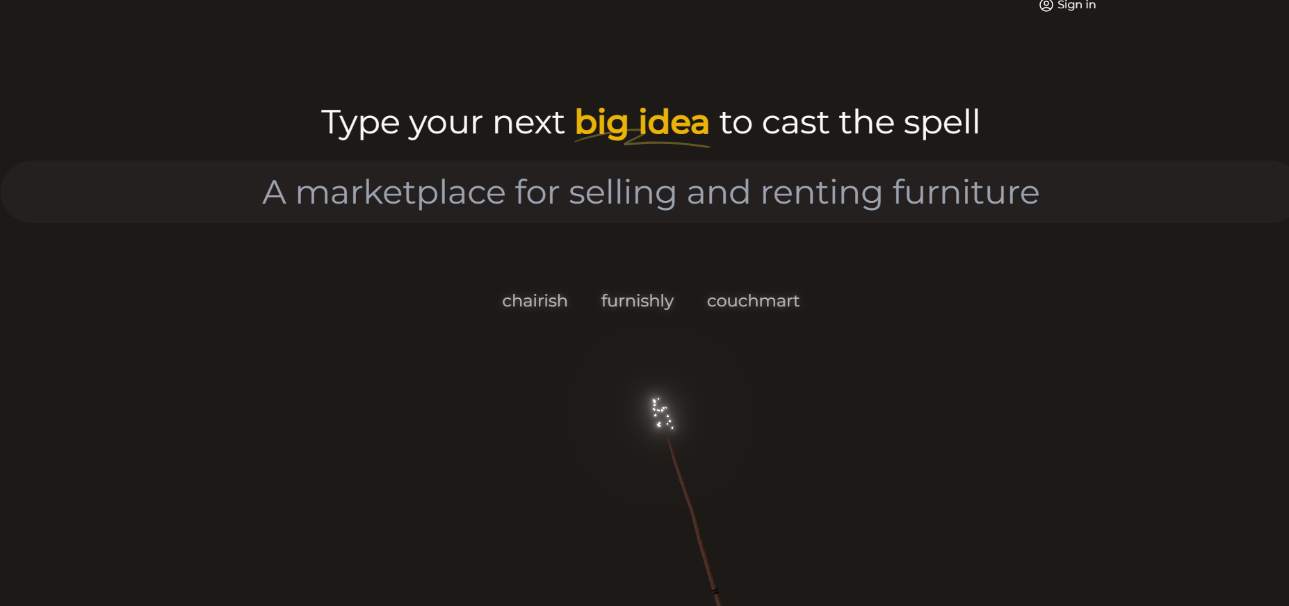 Namewizard - Screenshot showing the interface and features of this AI tool