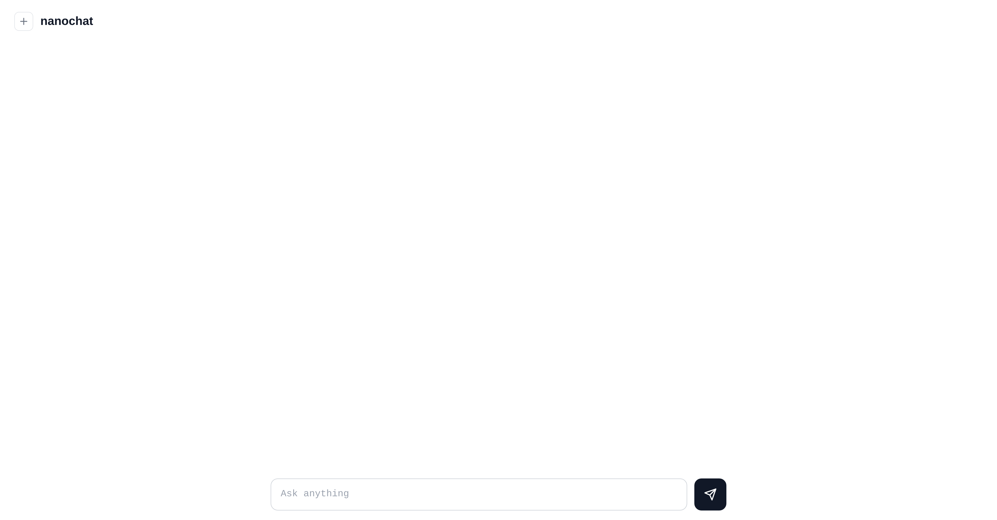 NanoChat - Screenshot showing the interface and features of this AI tool