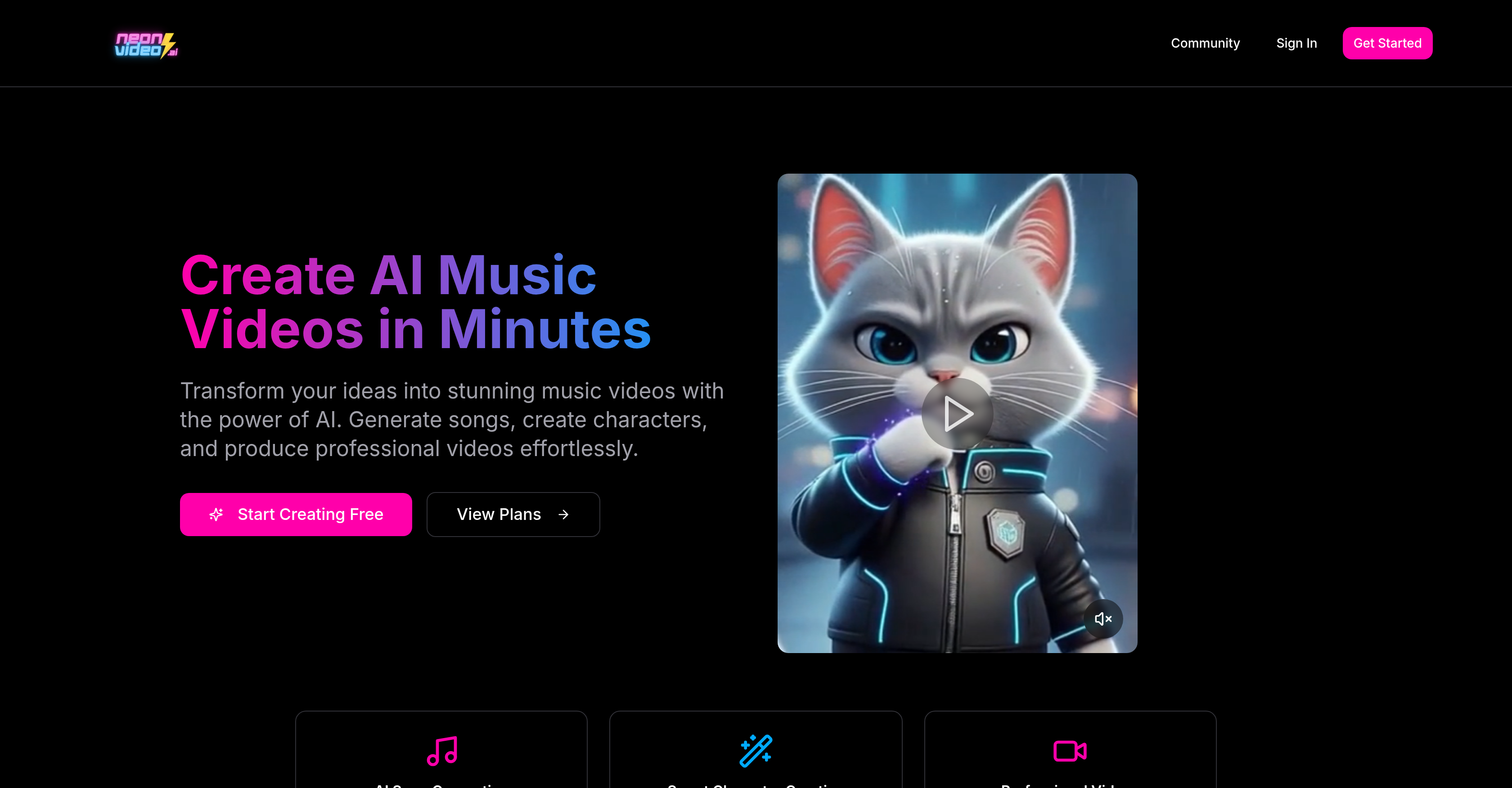 NeonVideo.ai - Screenshot showing the interface and features of this AI tool
