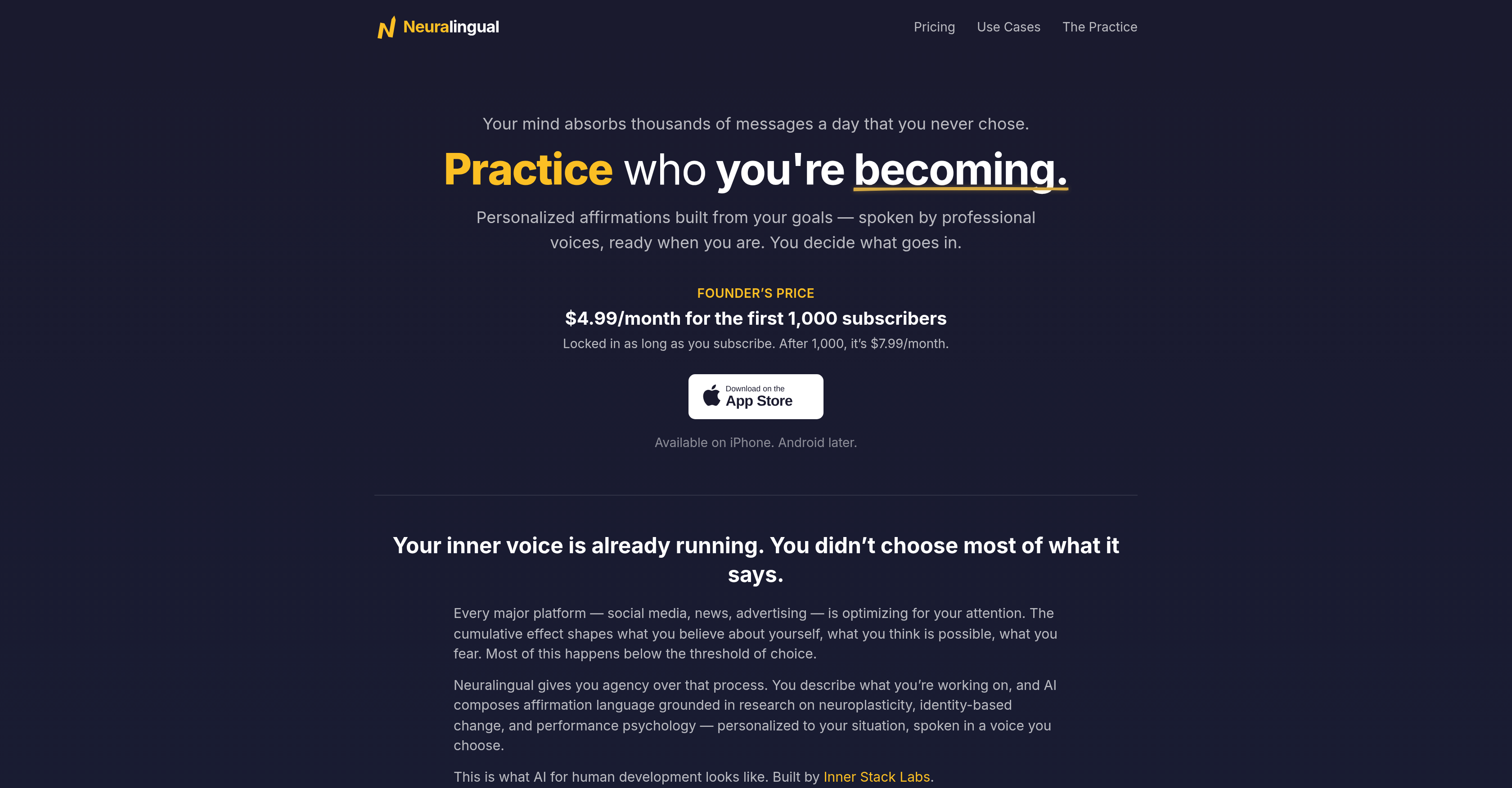 Neuralingual - Screenshot showing the interface and features of this AI tool