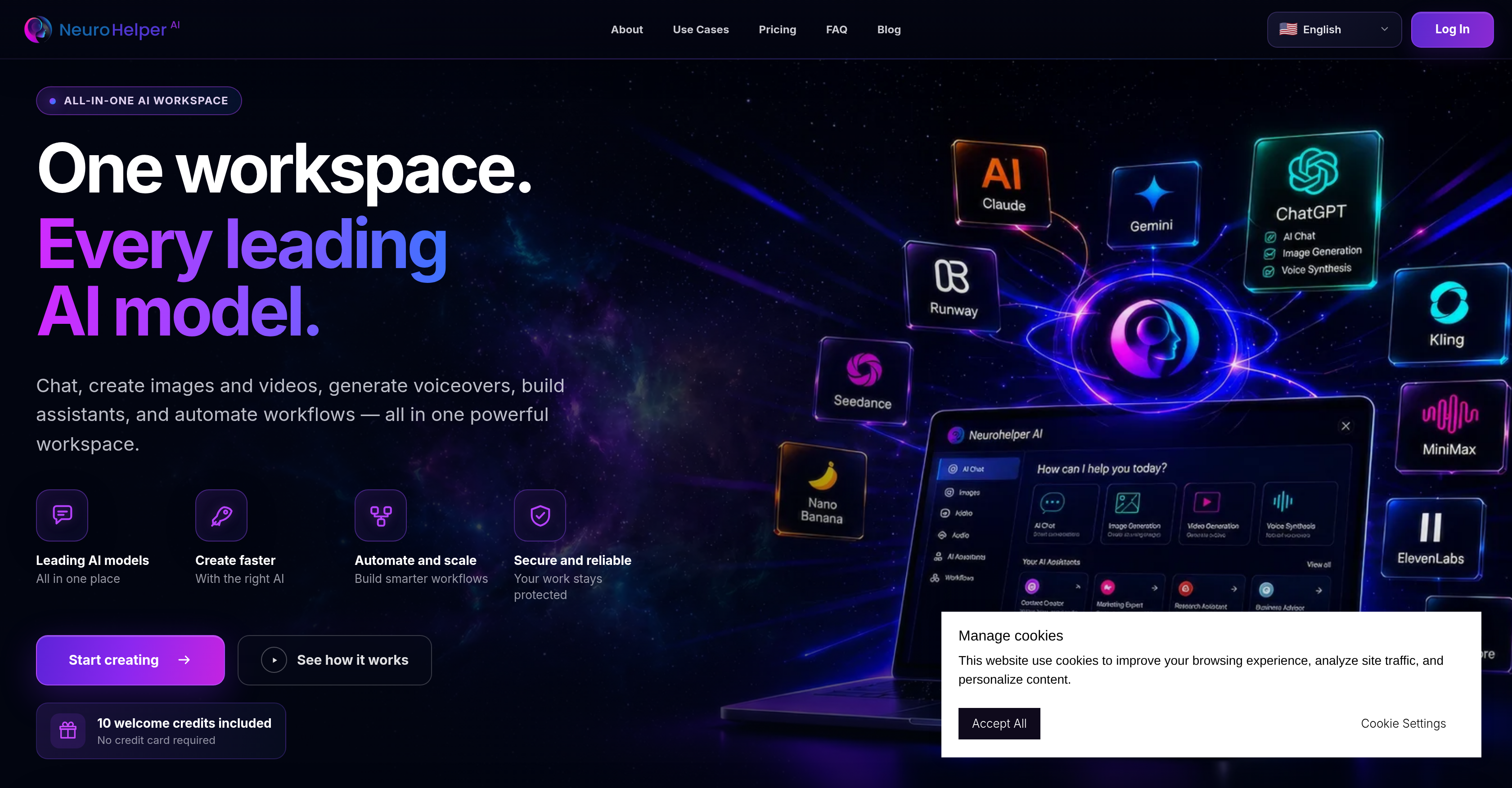 Neurohelper AI - Screenshot showing the interface and features of this AI tool