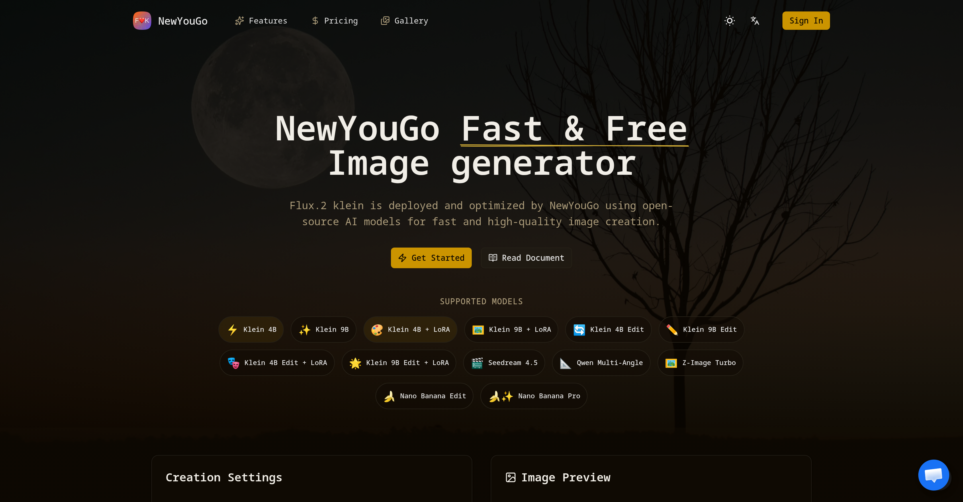 NewYouGo - Screenshot showing the interface and features of this AI tool