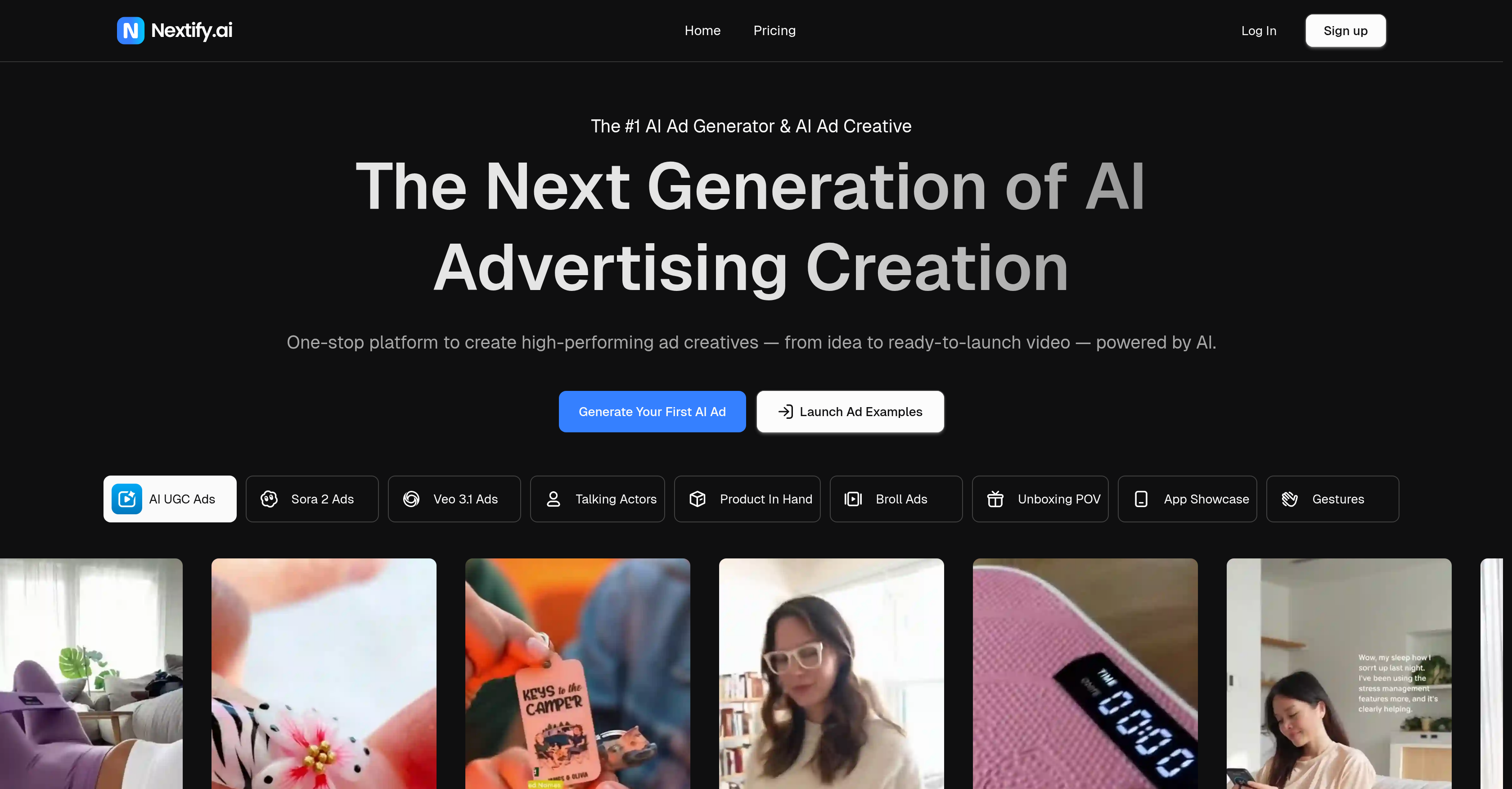 Nextify - Screenshot showing the interface and features of this AI tool