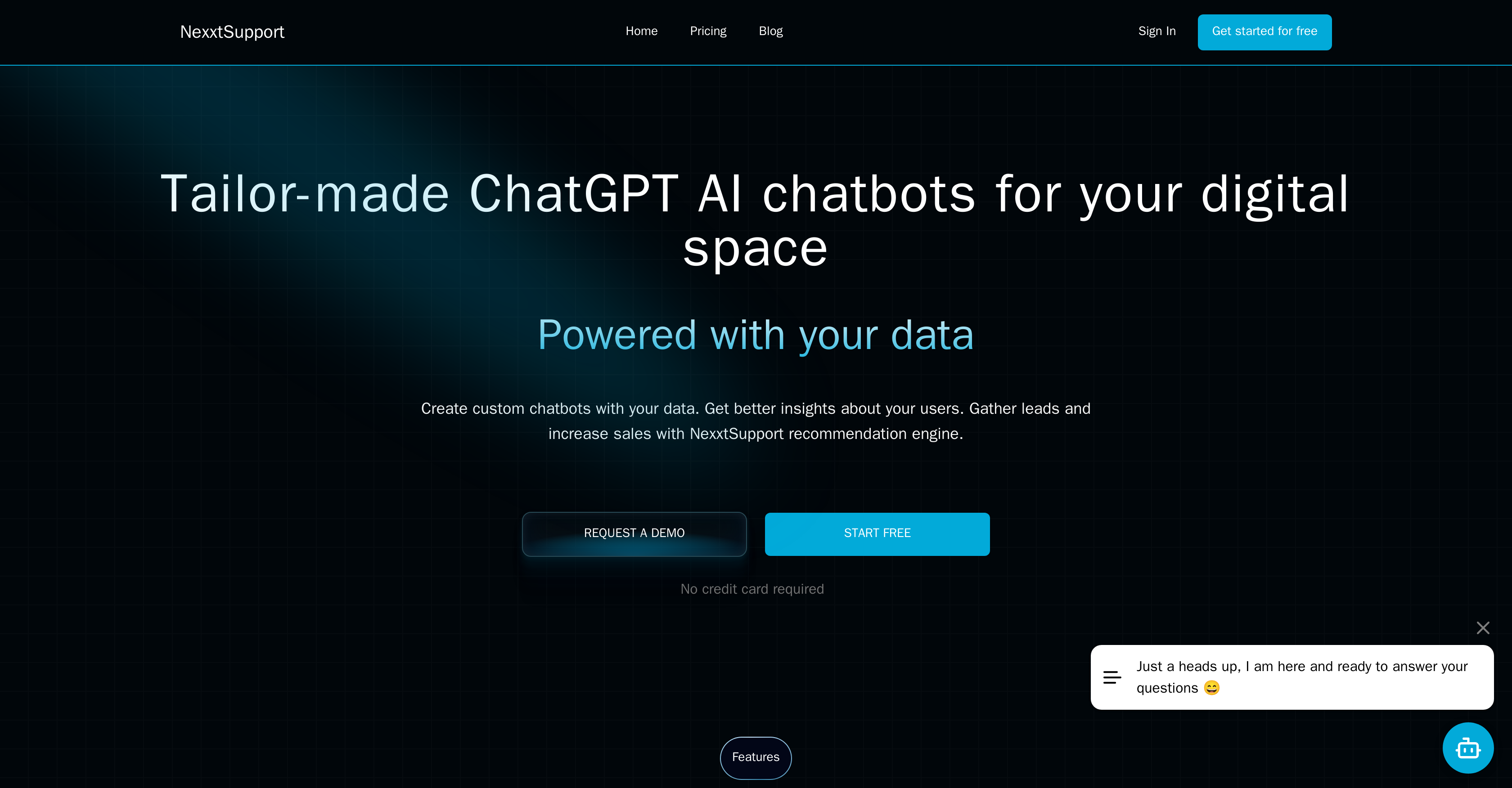 NexxtSupport - Screenshot showing the interface and features of this AI tool