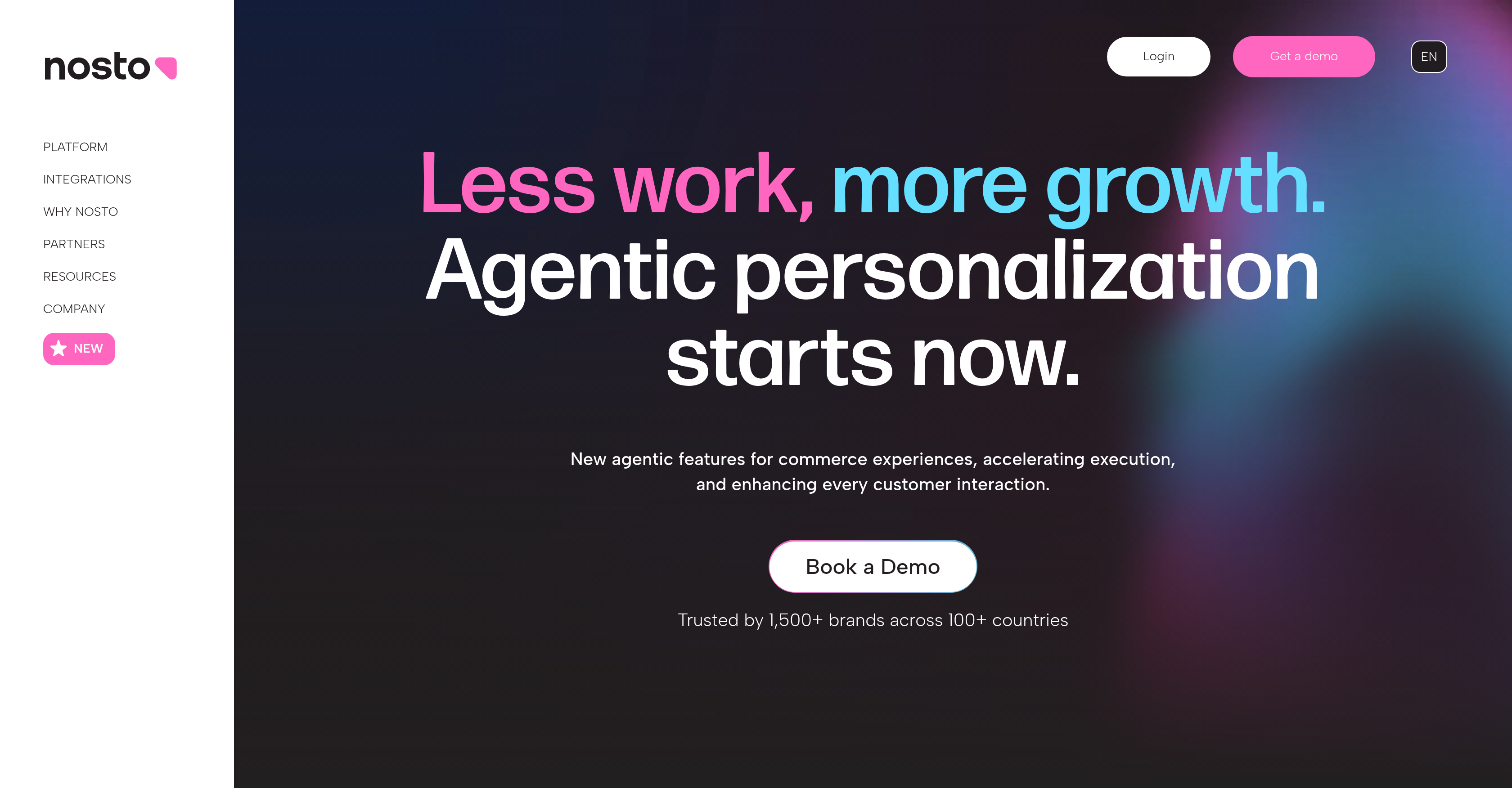 Nosto - Screenshot showing the interface and features of this AI tool