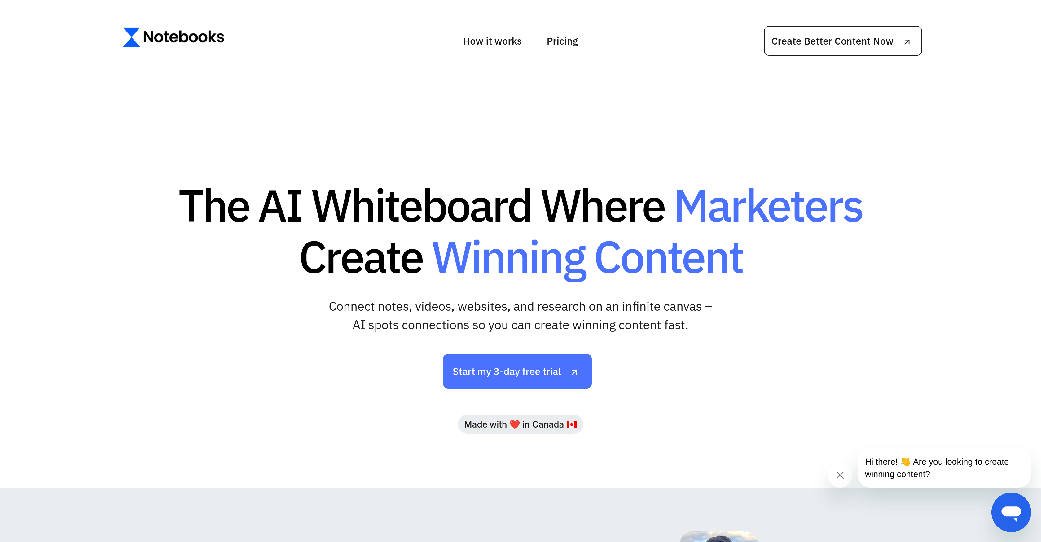 Notebooks.app - Create winning content 3X faster - Screenshot showing the interface and features of this AI tool