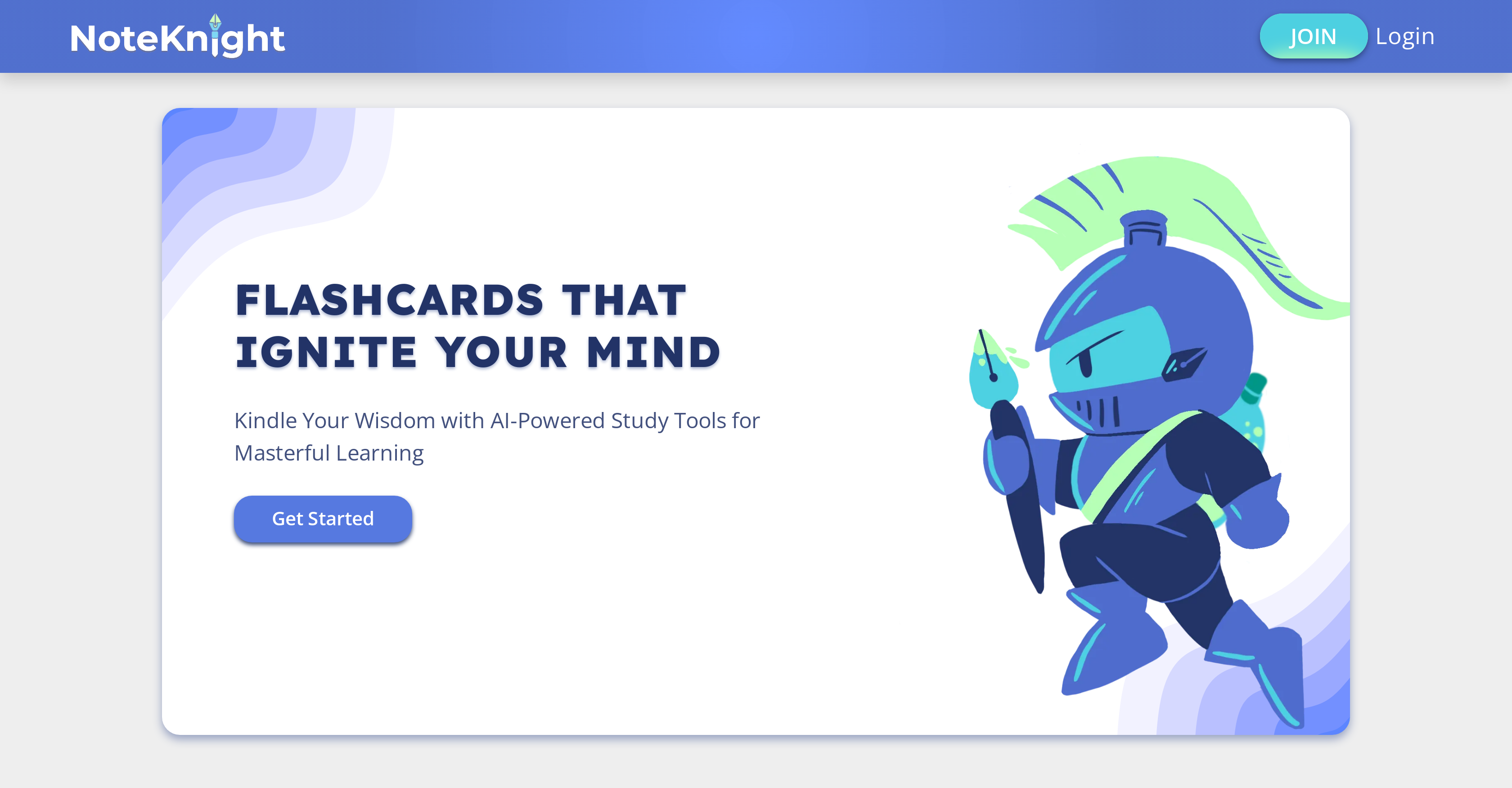 NoteKnight - Screenshot showing the interface and features of this AI tool
