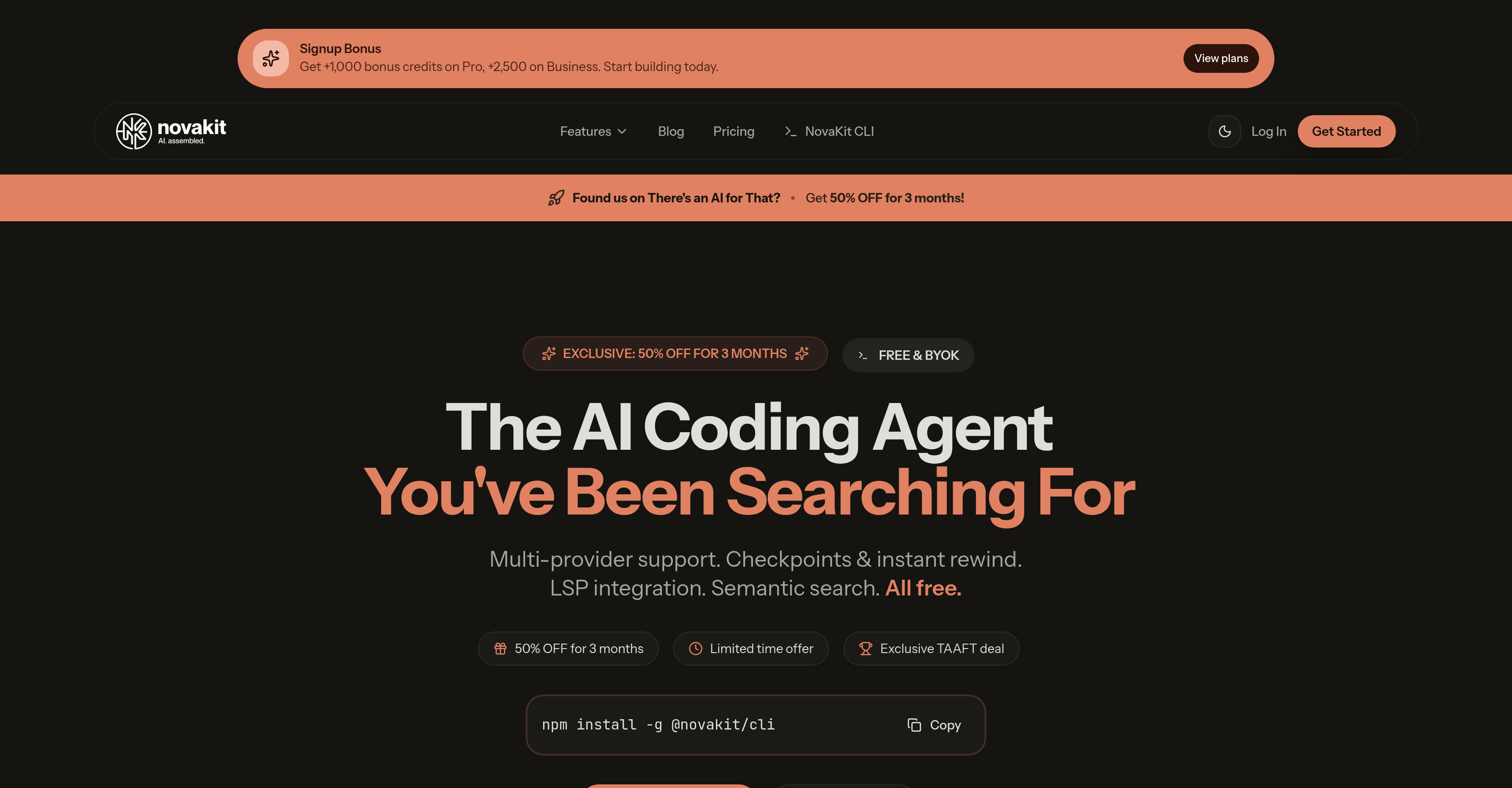 NovaKit CLI - Screenshot showing the interface and features of this AI tool