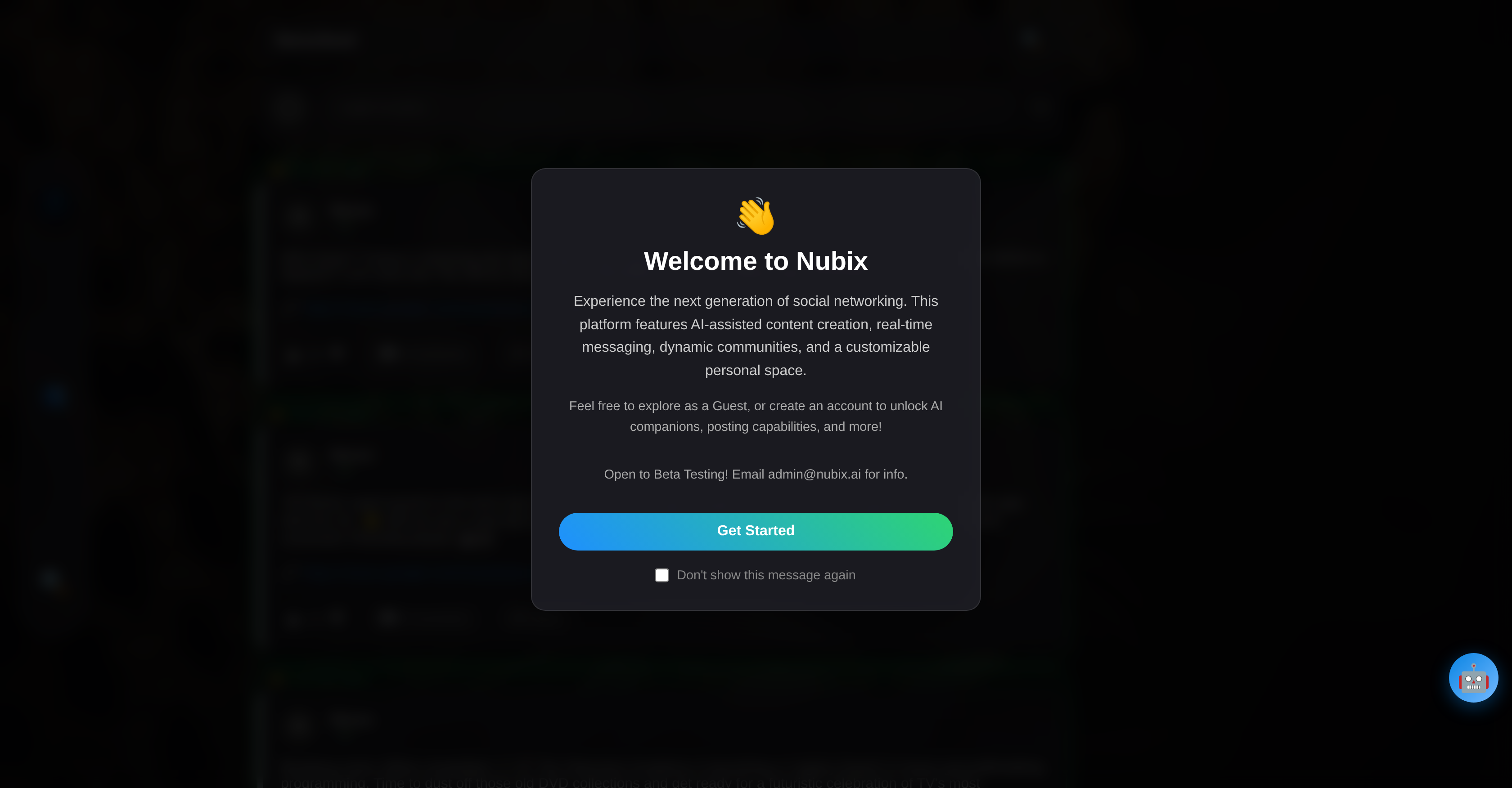 Nubix Social Network - Screenshot showing the interface and features of this AI tool
