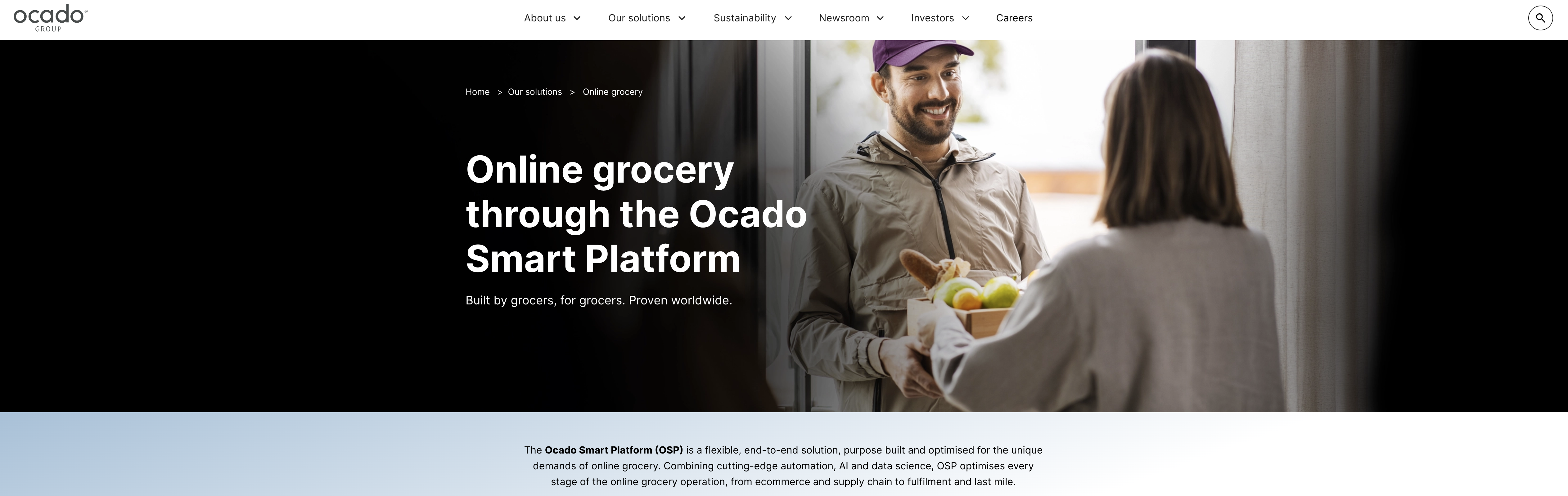 Ocado Smart Platform - Screenshot showing the interface and features of this AI tool