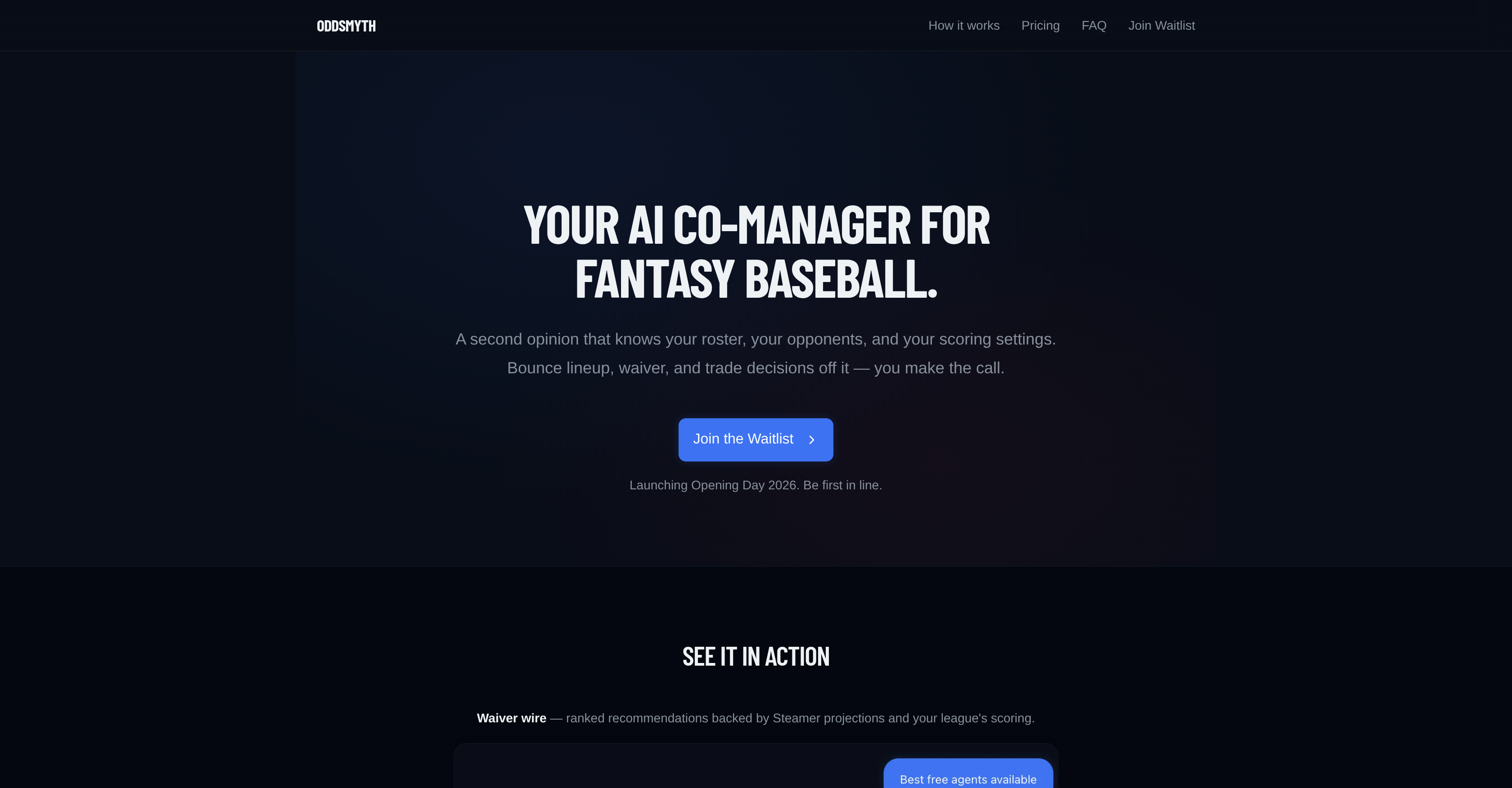 Oddsmyth - Screenshot showing the interface and features of this AI tool