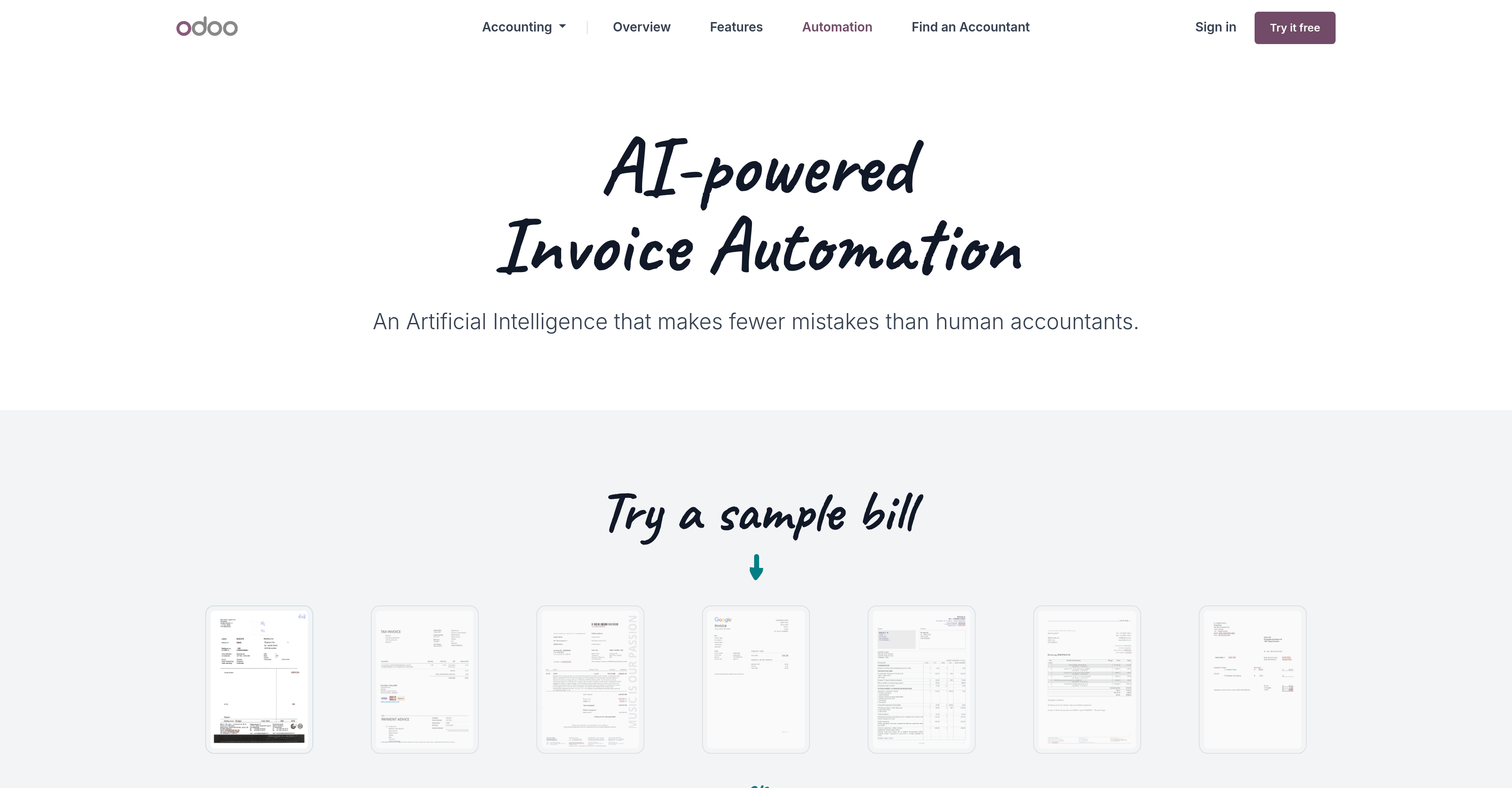 Odoo Invoice Automation - Screenshot showing the interface and features of this AI tool