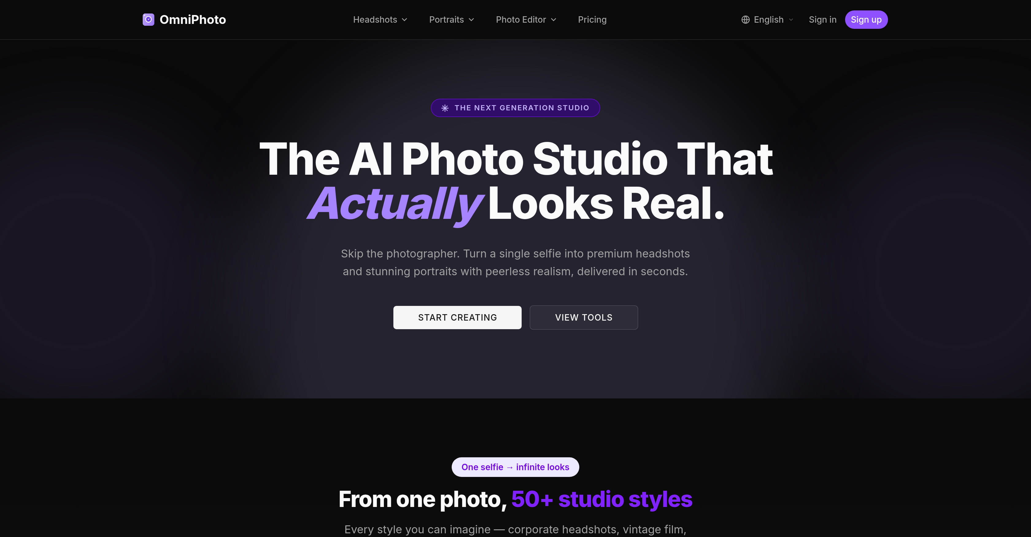 OmniPhoto - Screenshot showing the interface and features of this AI tool