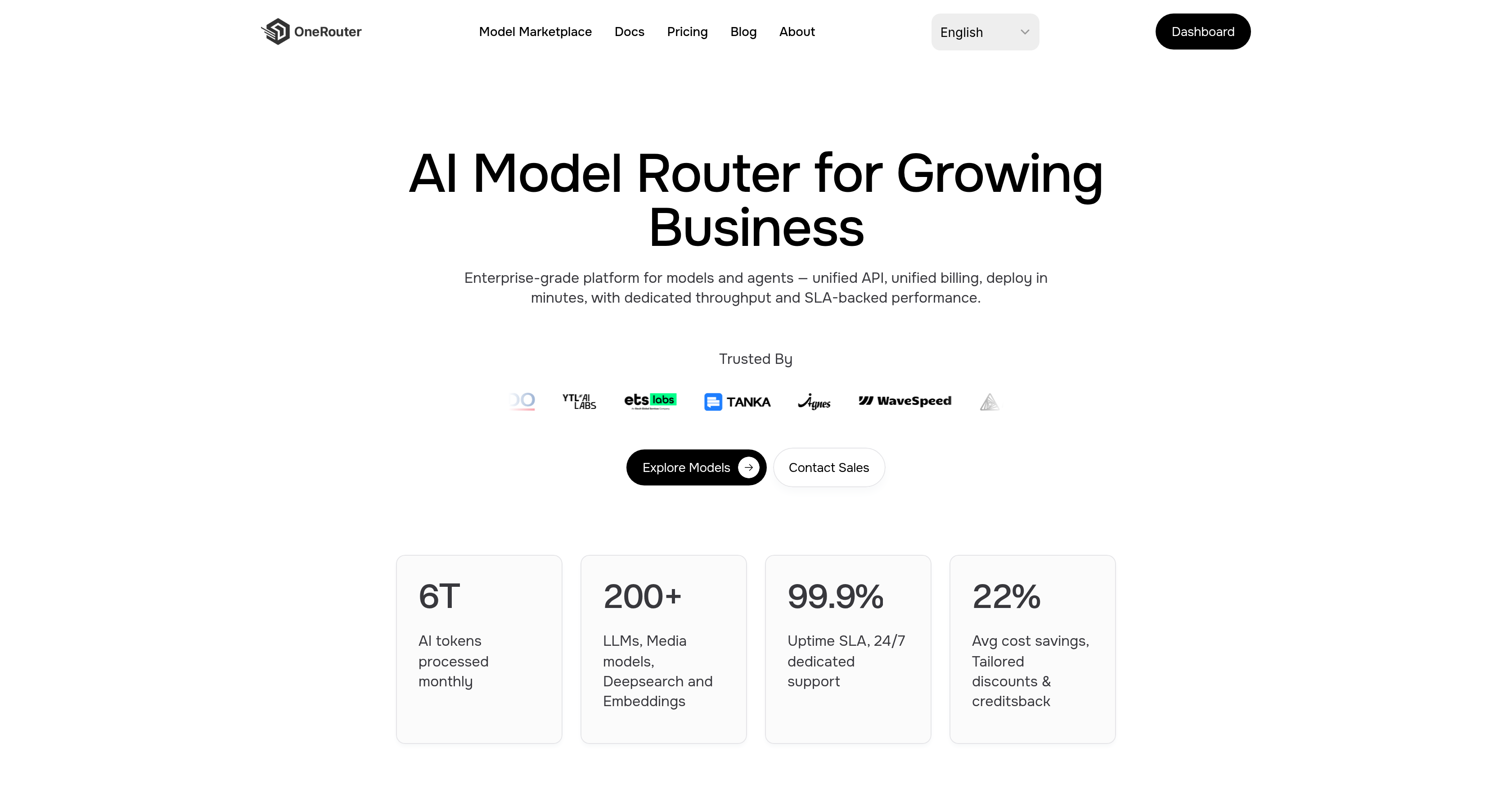 OneRouter - Screenshot showing the interface and features of this AI tool