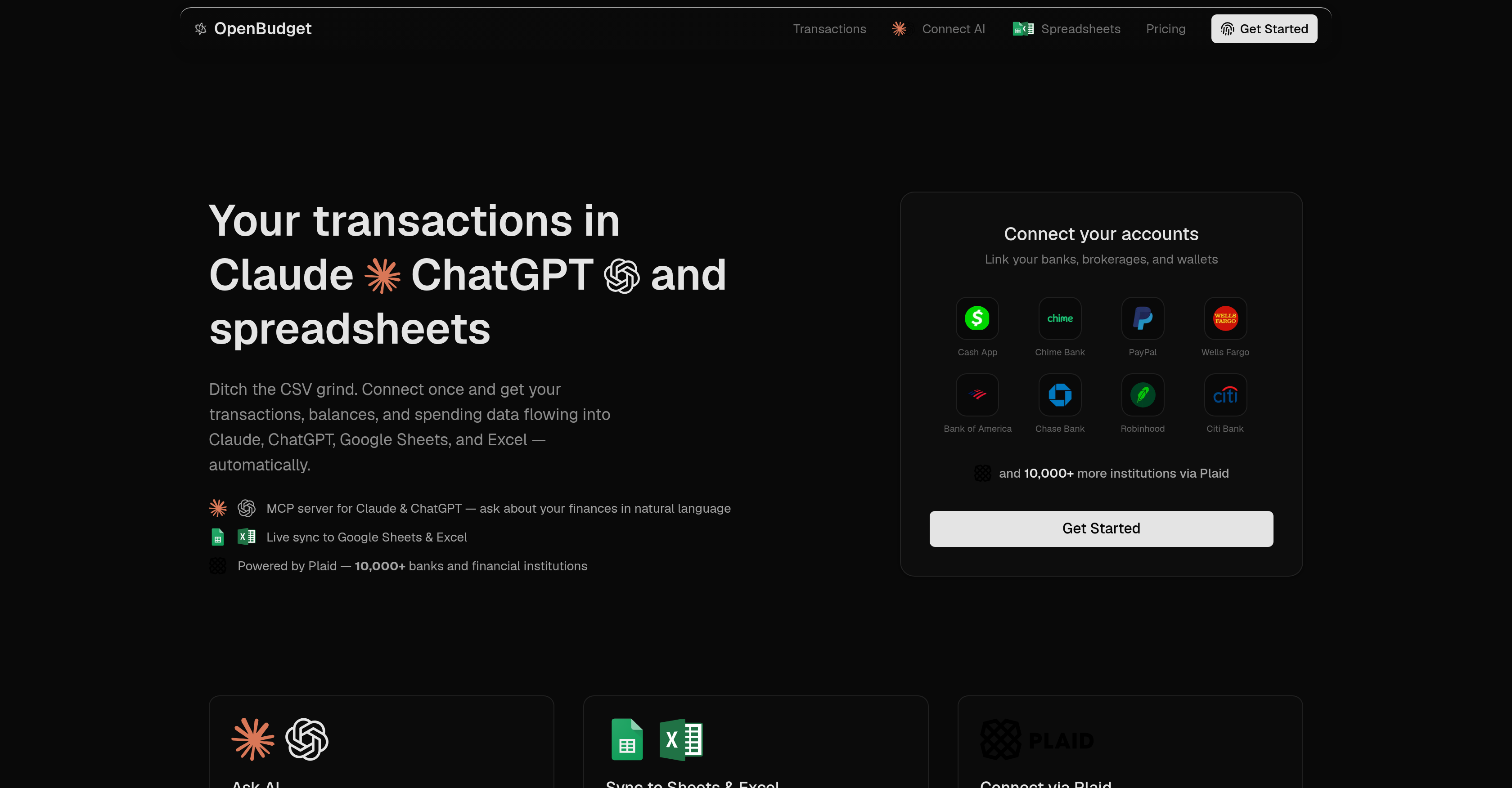 OpenBudget - Screenshot showing the interface and features of this AI tool