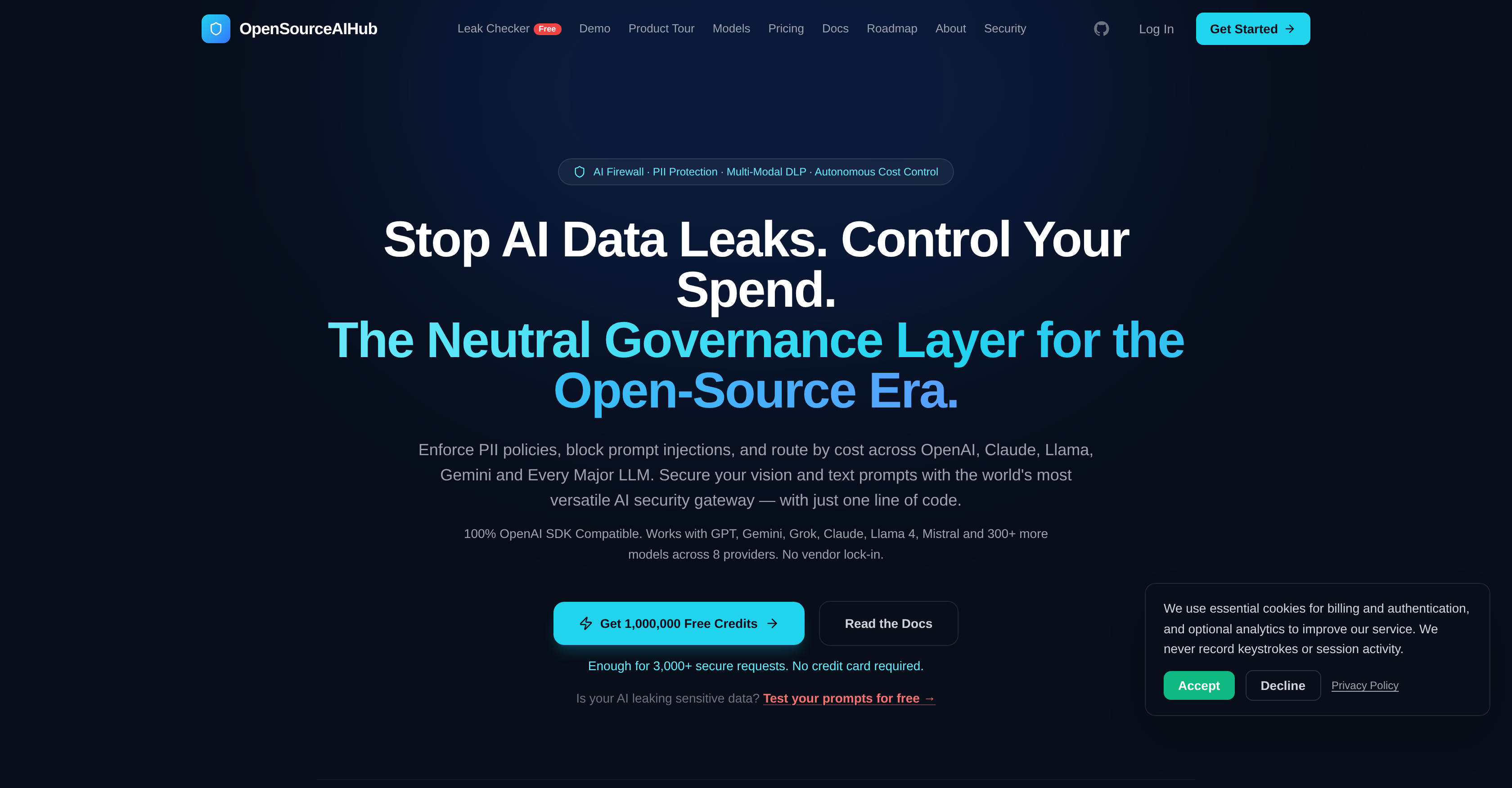 OpenSourceAIHub - Screenshot showing the interface and features of this AI tool
