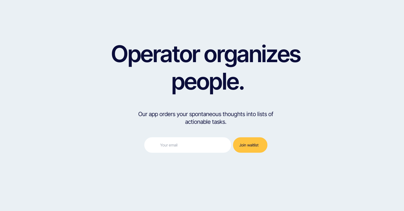 Operator App - Screenshot showing the interface and features of this AI tool
