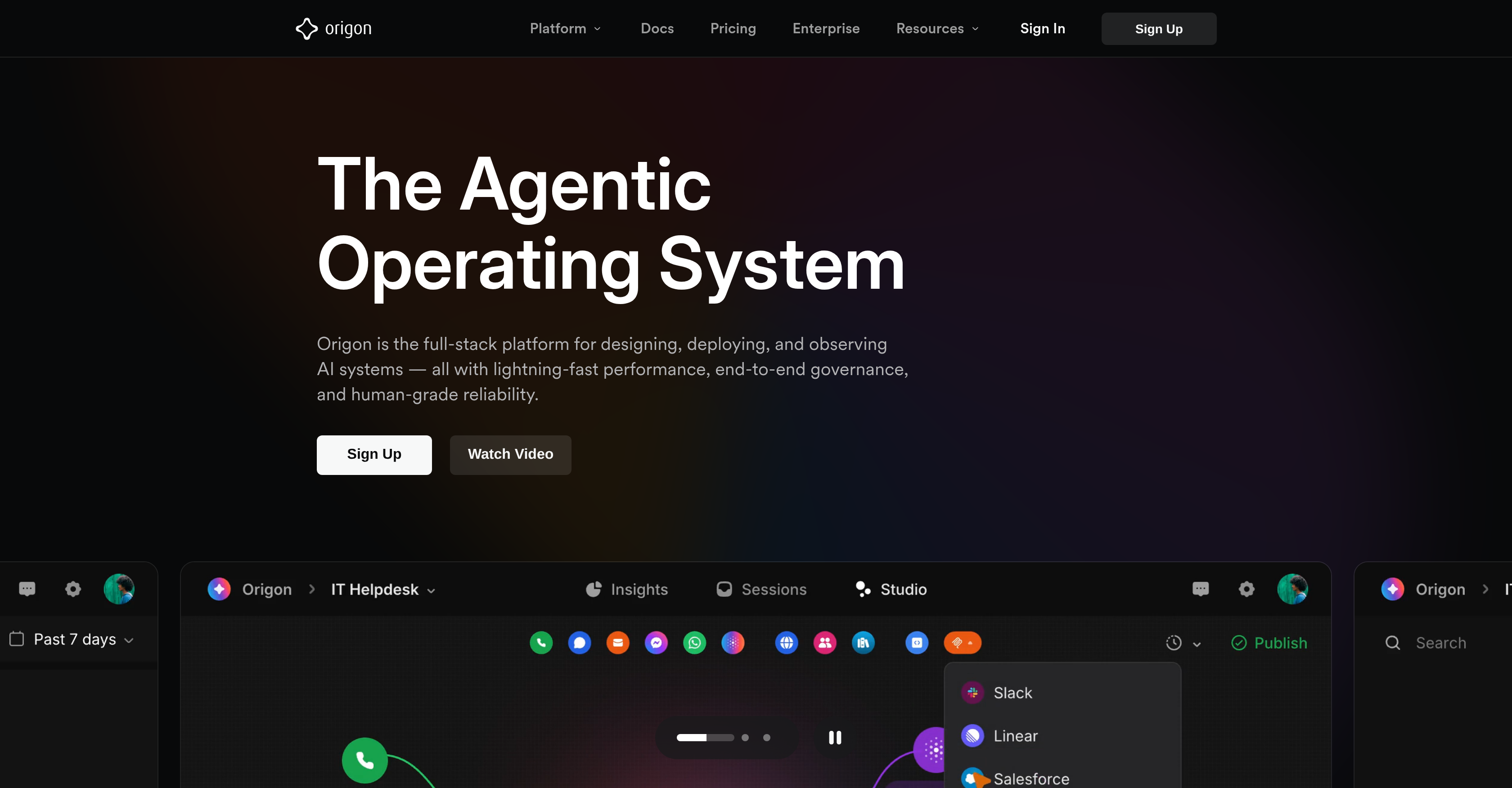 Origon AI - Screenshot showing the interface and features of this AI tool