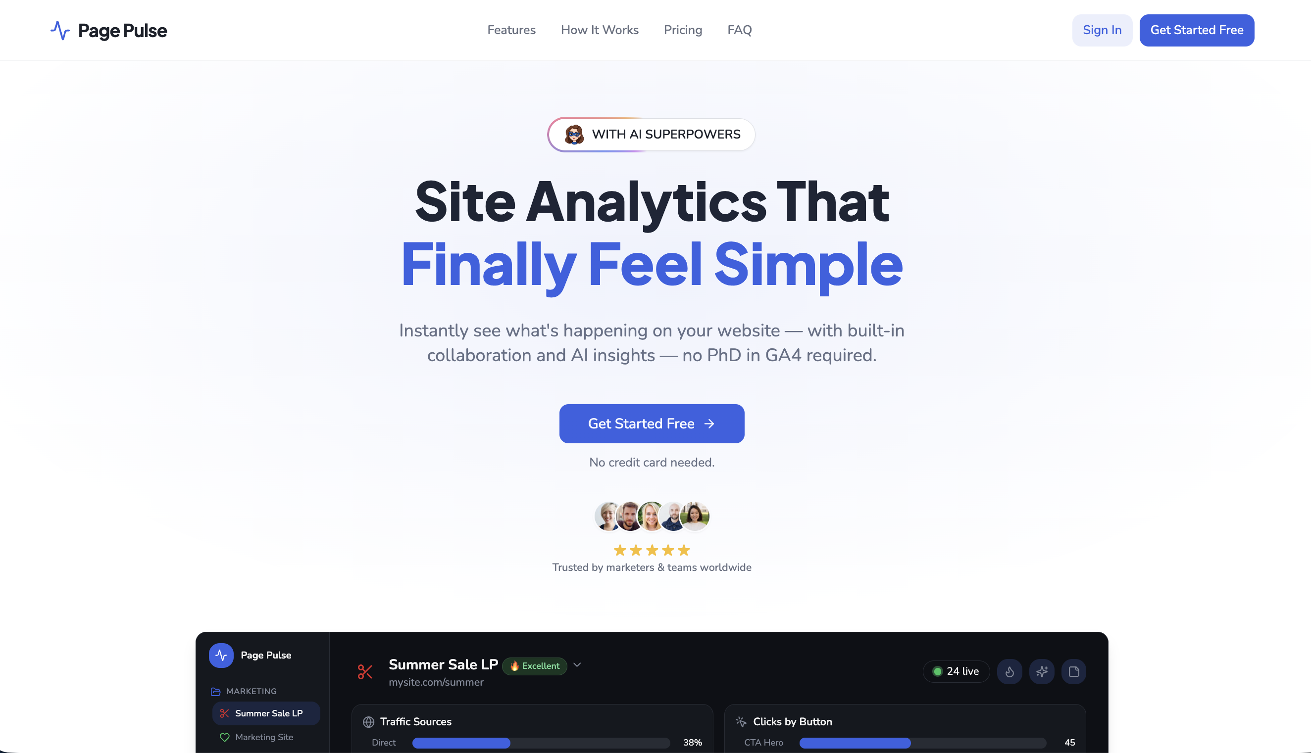 Page Pulse - Screenshot showing the interface and features of this AI tool