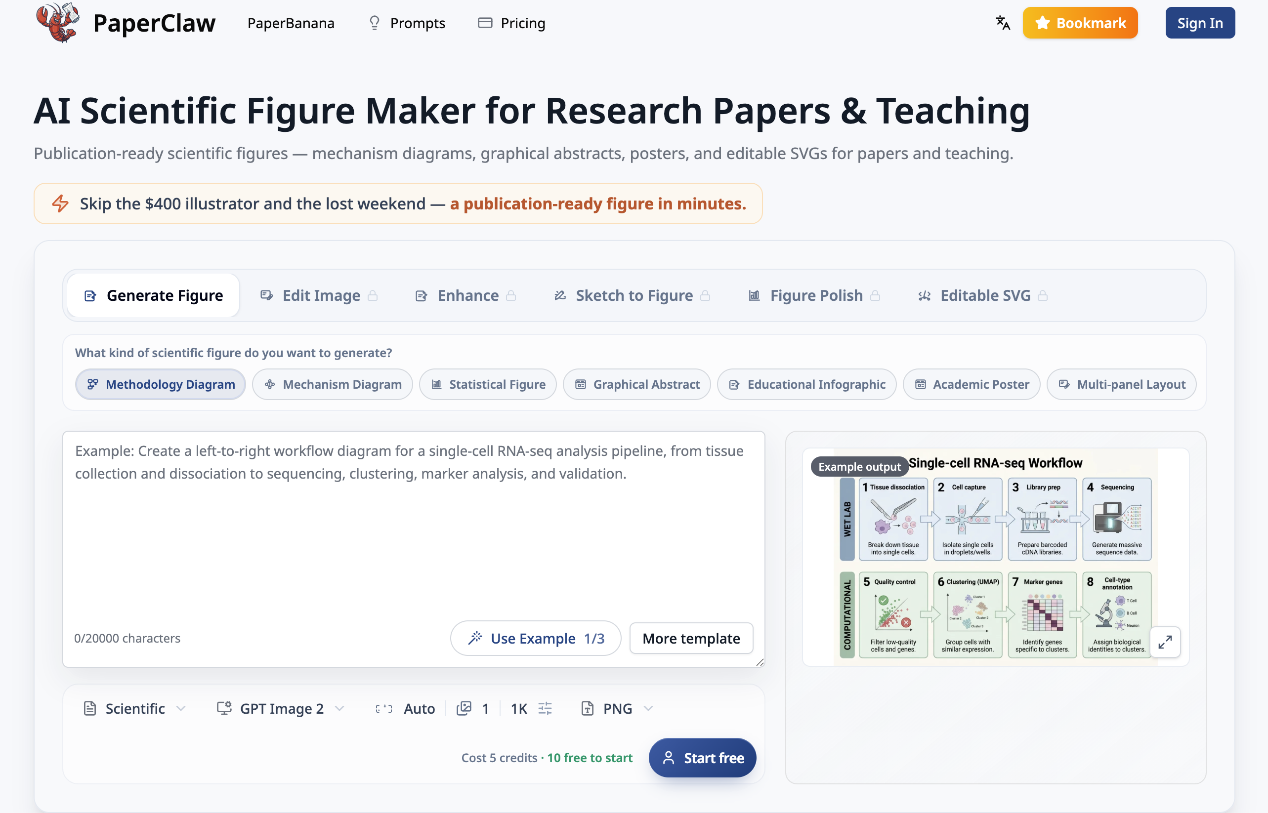 PaperClaw - Screenshot showing the interface and features of this AI tool