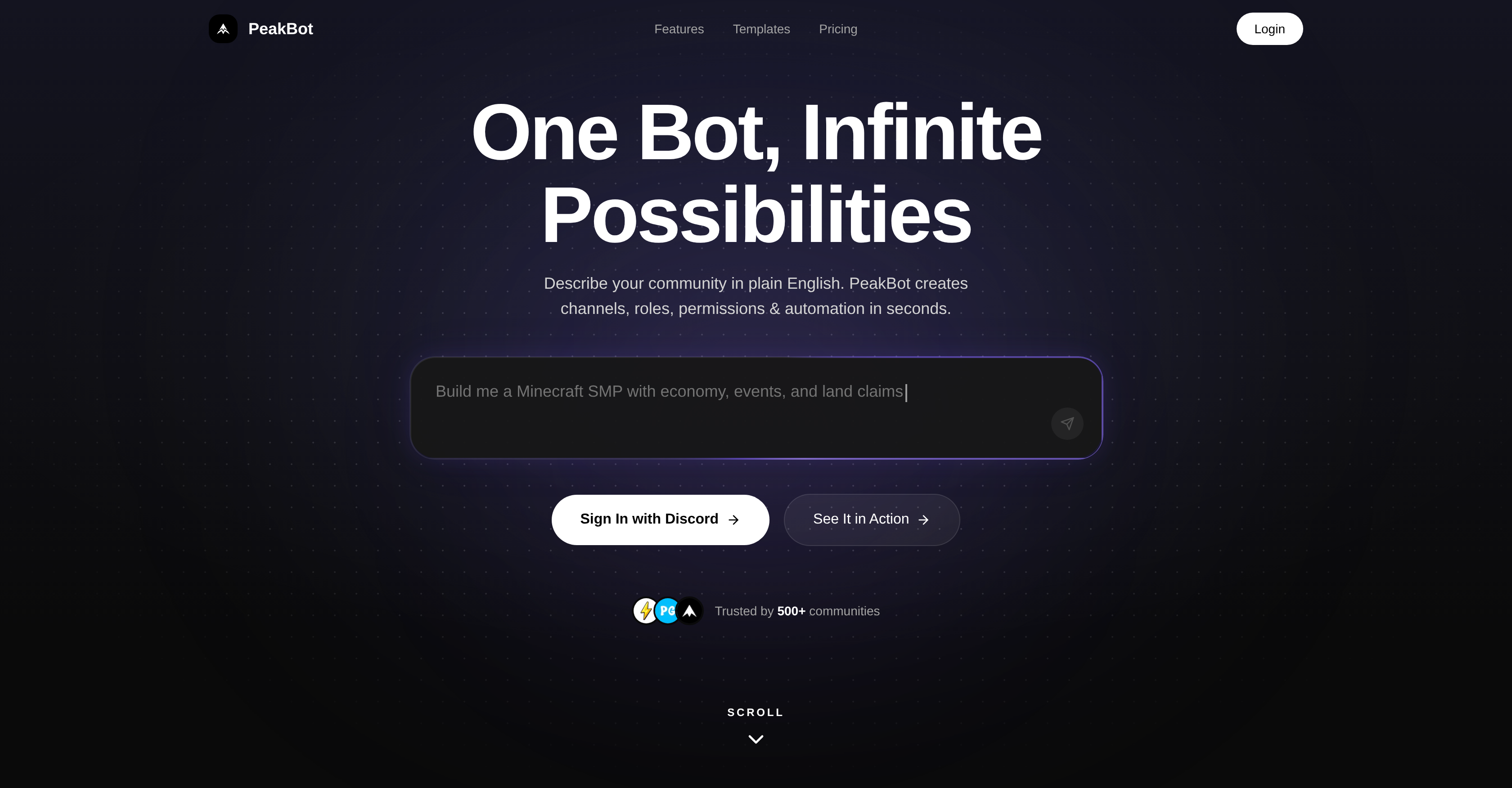 PeakBot - Screenshot showing the interface and features of this AI tool