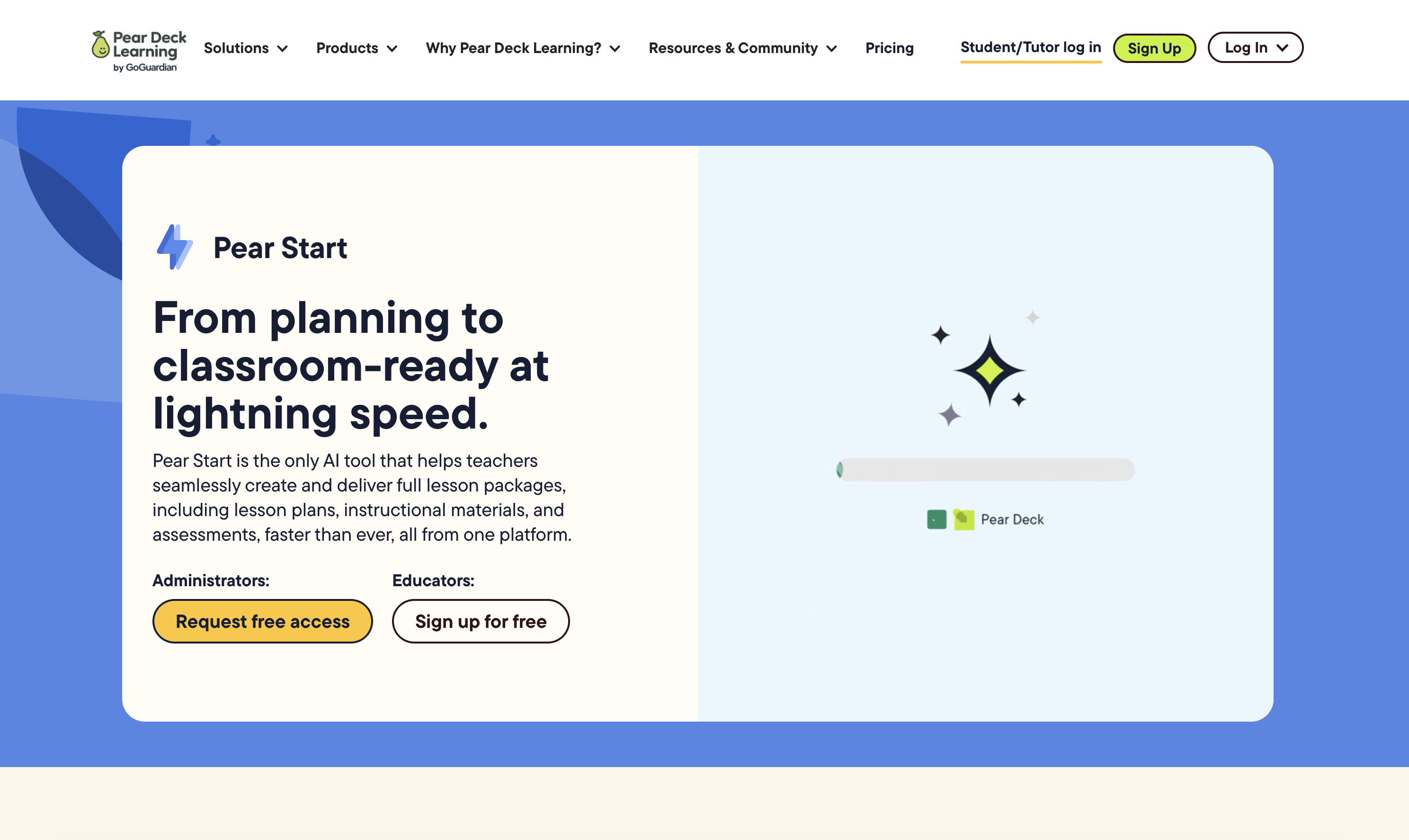 Pear Start - Screenshot showing the interface and features of this AI tool