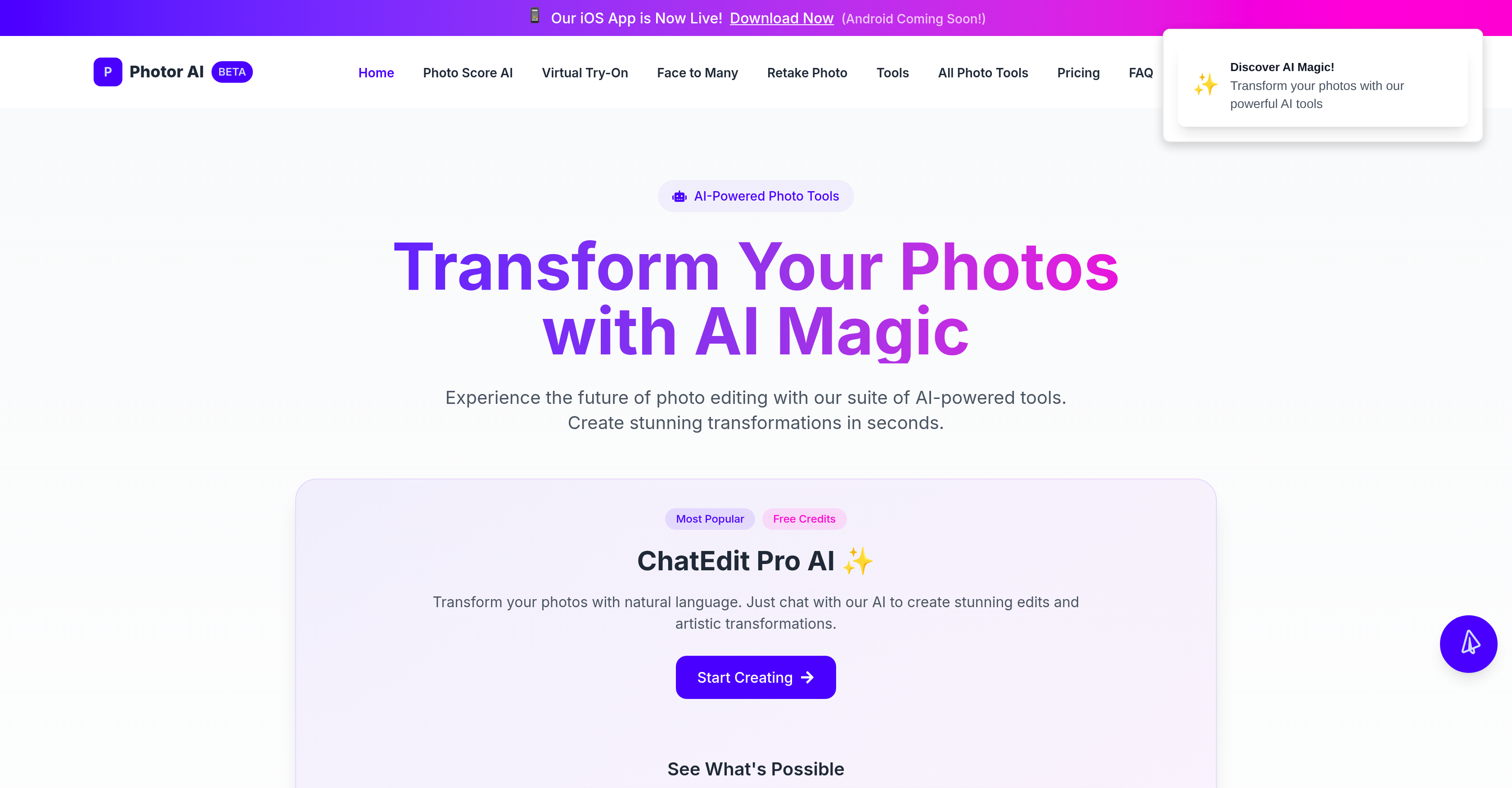 Photor AI - Screenshot showing the interface and features of this AI tool