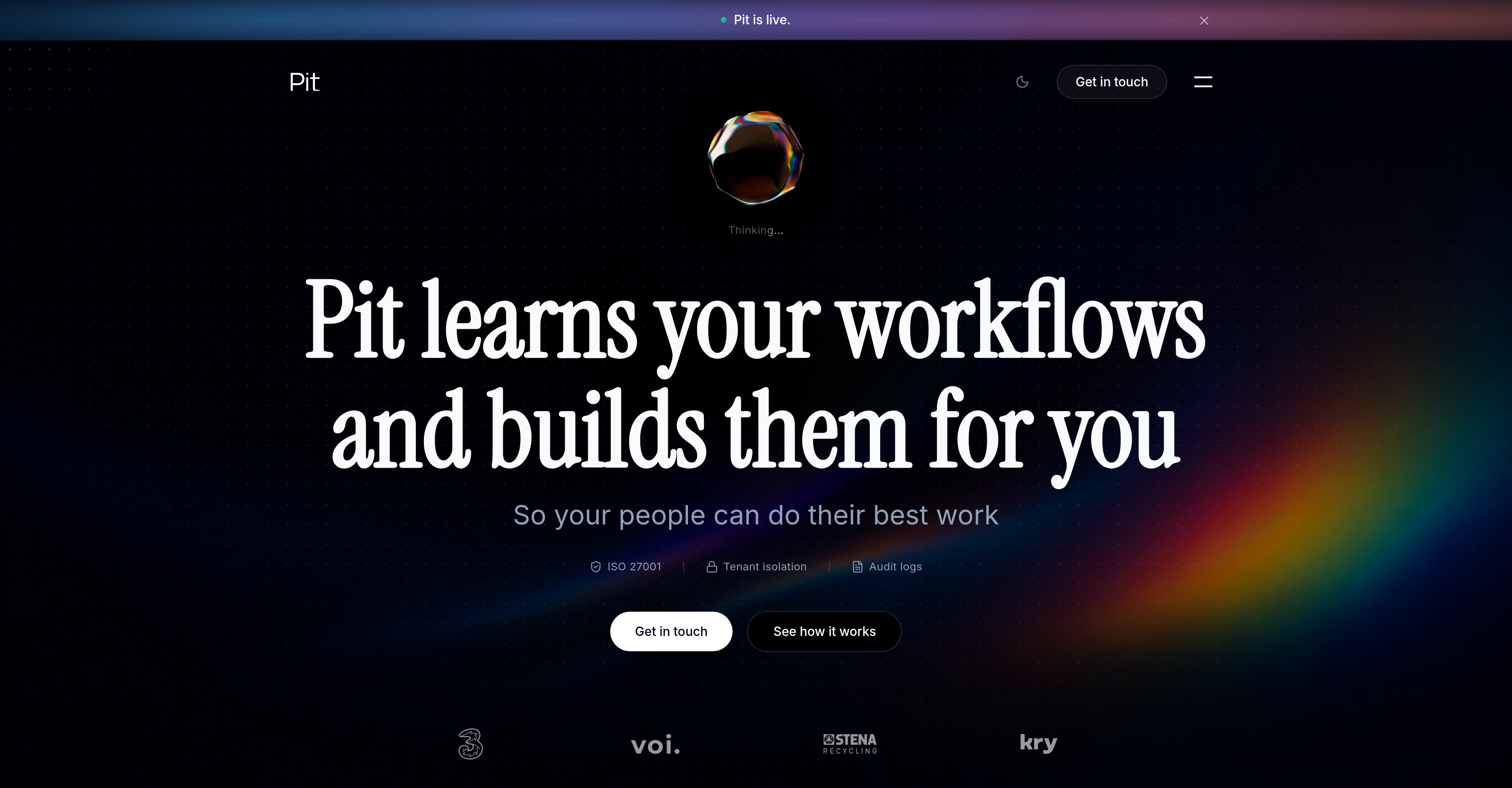 Pit - Screenshot showing the interface and features of this AI tool