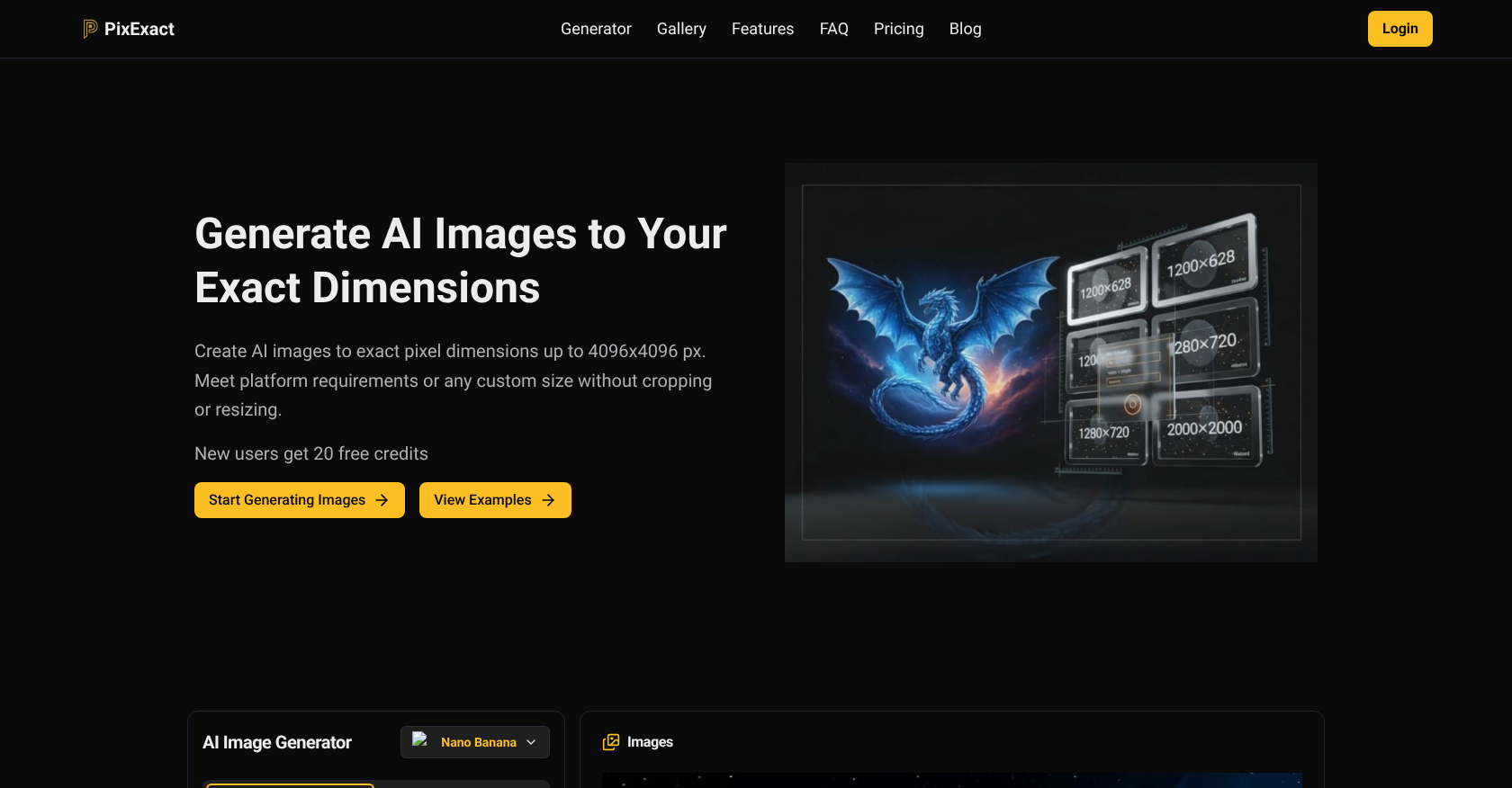 PixExact - Screenshot showing the interface and features of this AI tool