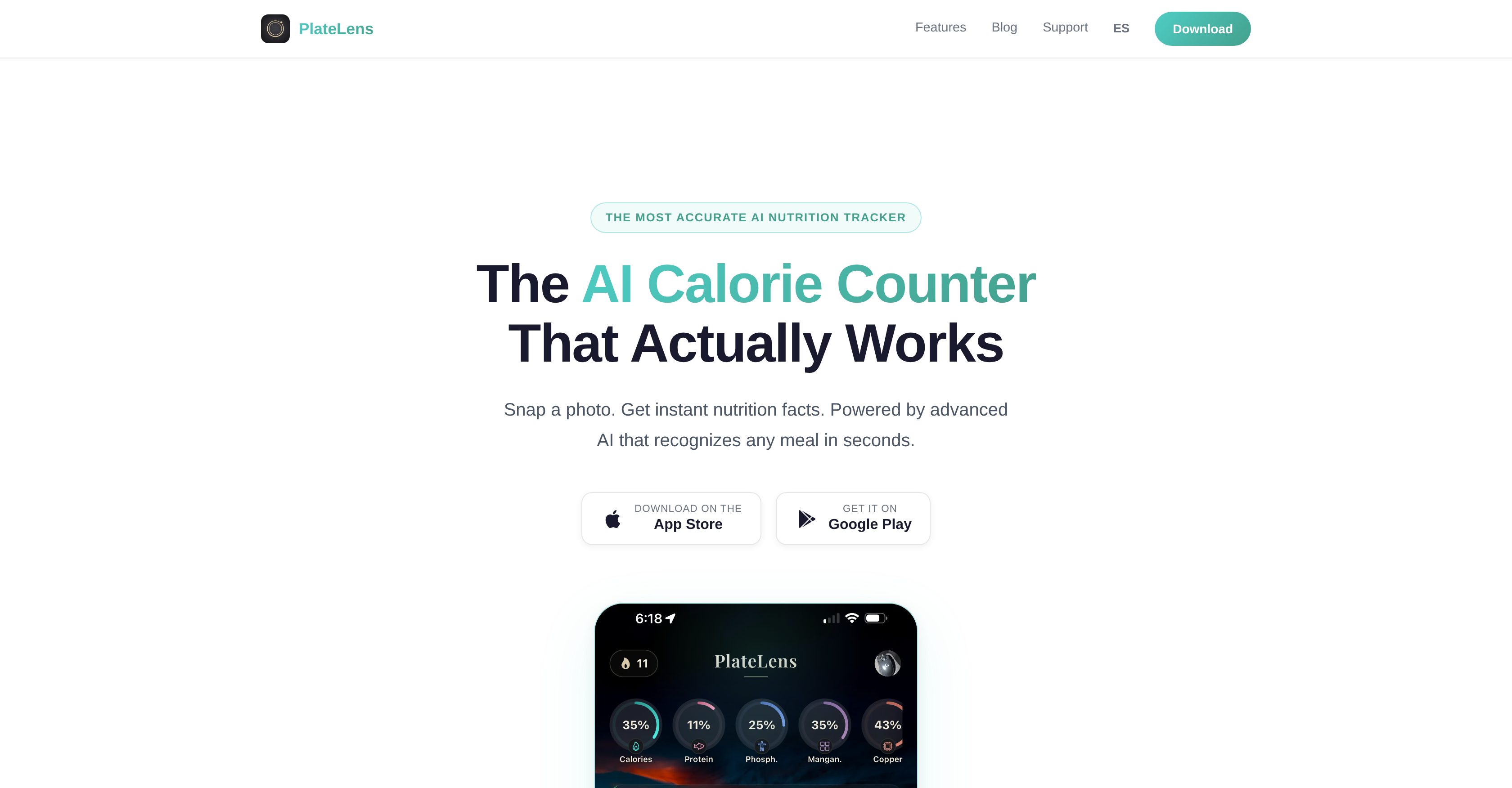 PlateLens - Screenshot showing the interface and features of this AI tool