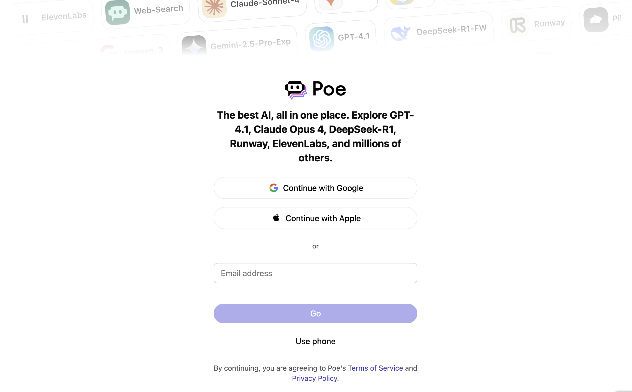Poev3.2 - Screenshot showing the interface and features of this AI tool