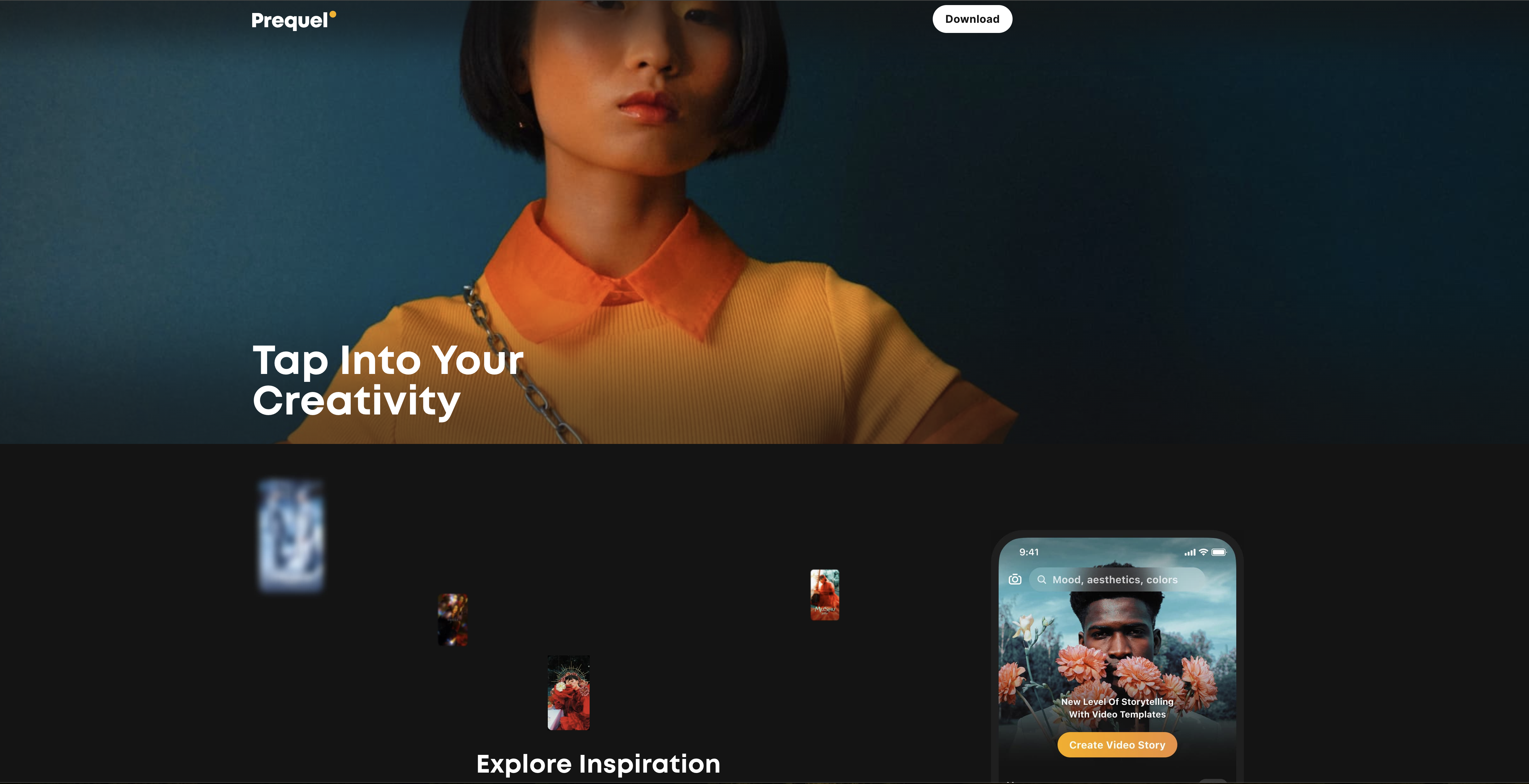 Prequel - Screenshot showing the interface and features of this AI tool
