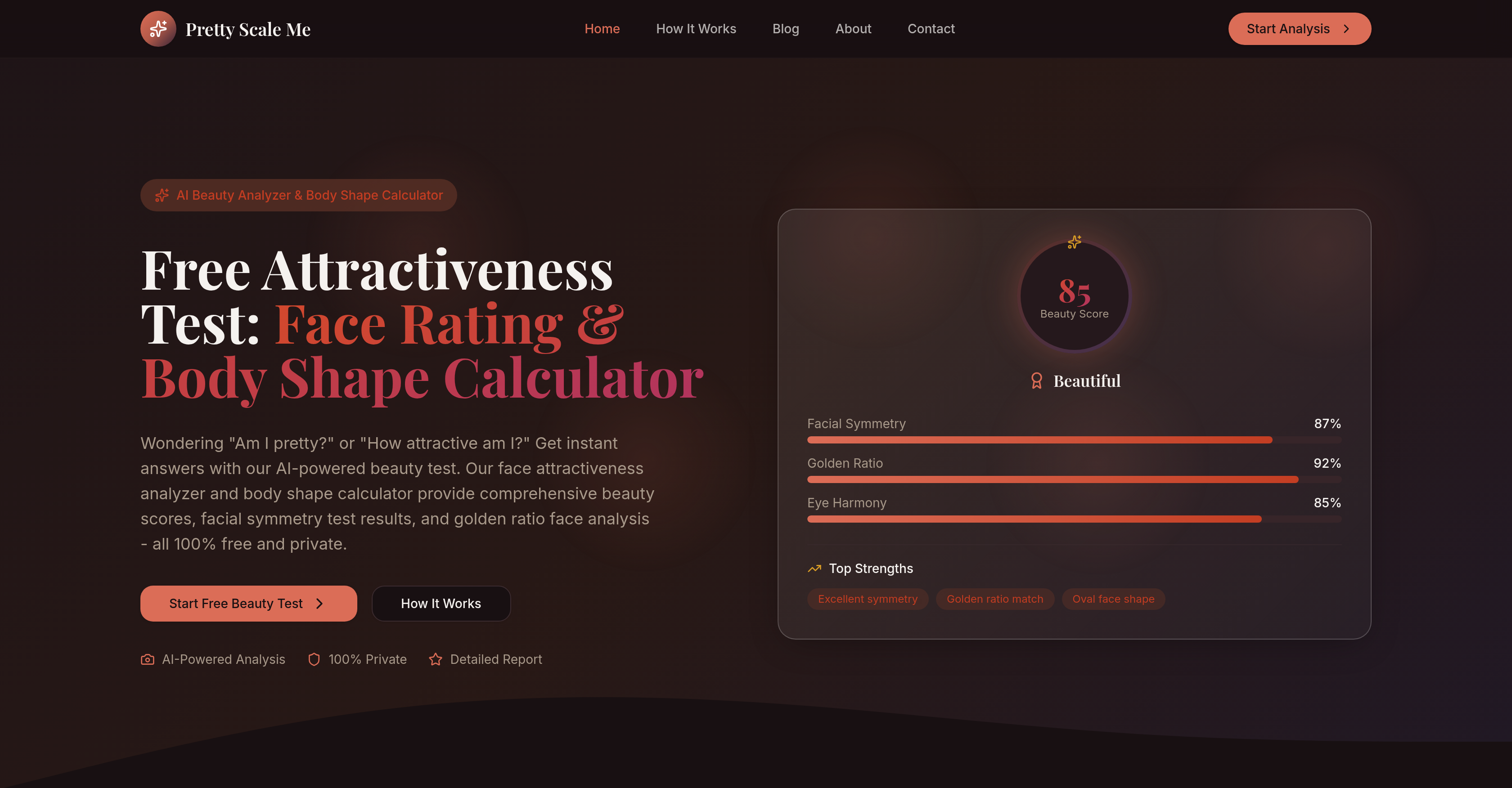 Pretty Scale Me - Screenshot showing the interface and features of this AI tool