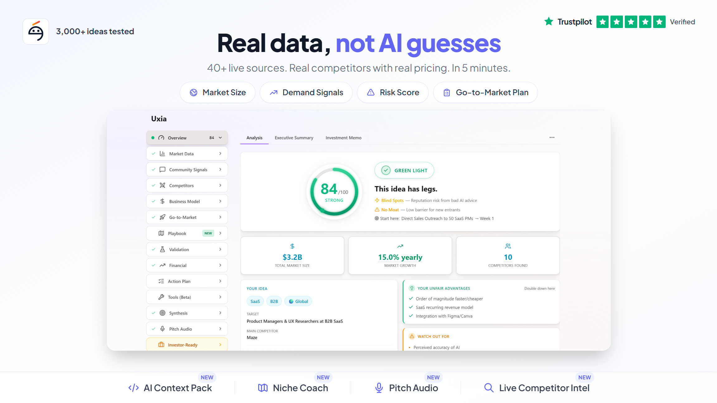 Preuve AI2 - Screenshot showing the interface and features of this AI tool