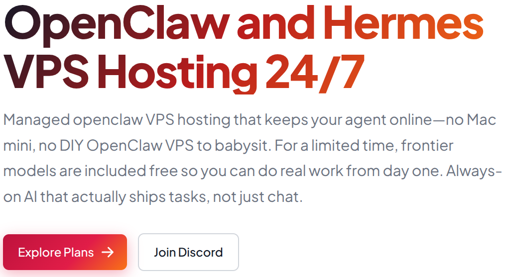 VPS for OpenClaw+Hermes - Screenshot showing the interface and features of this AI tool