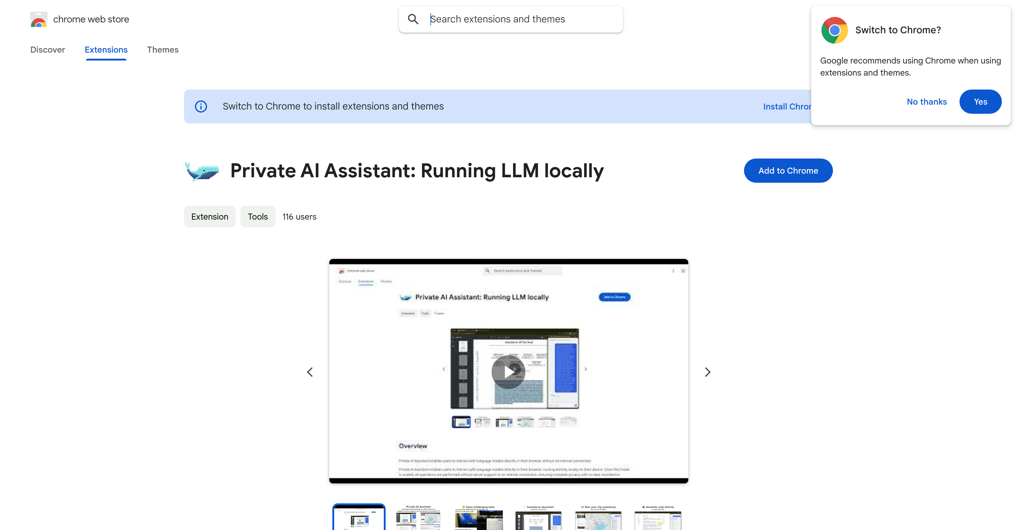 Private AI Assistant - Screenshot showing the interface and features of this AI tool