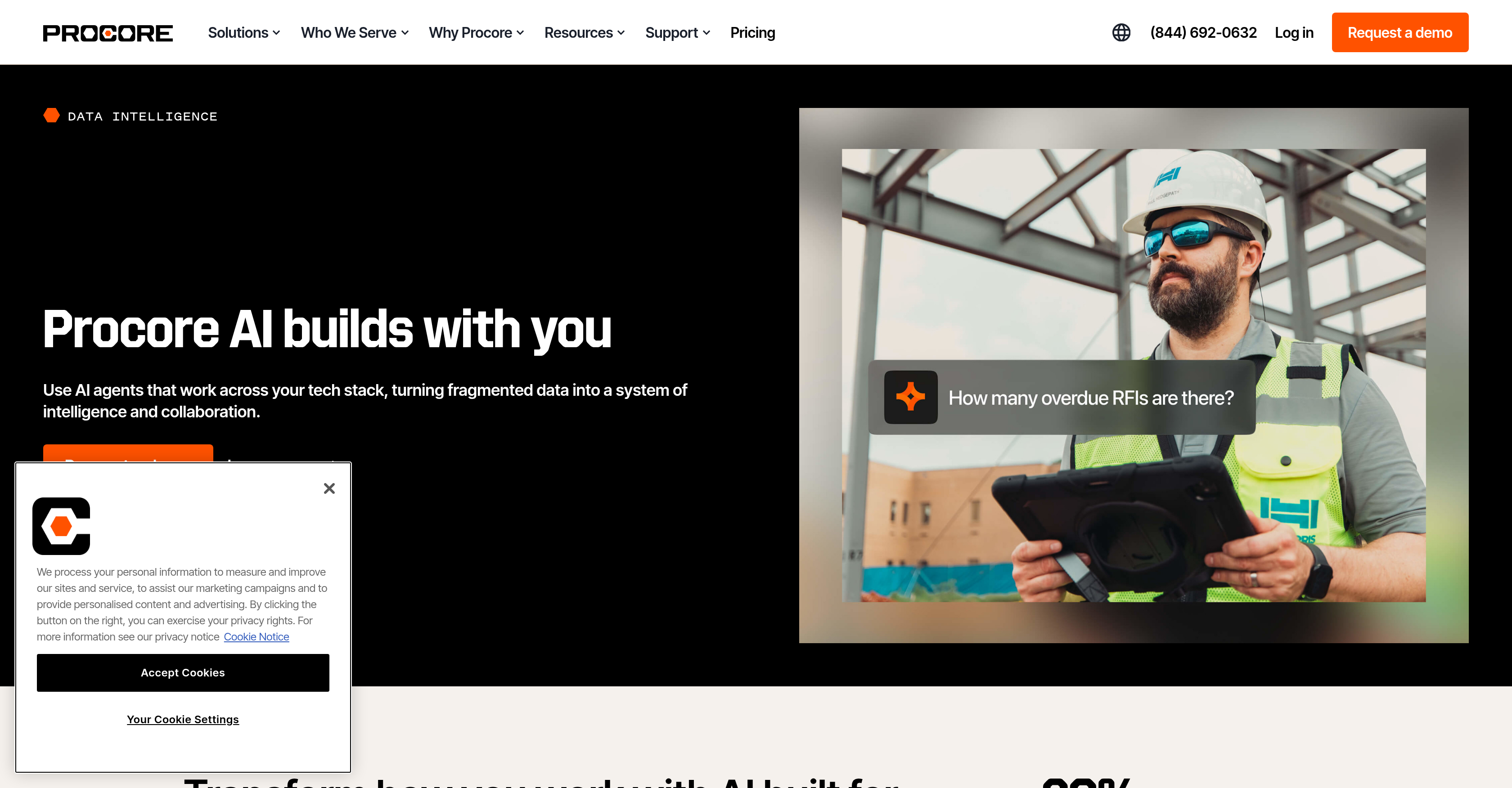 Procore AI - Screenshot showing the interface and features of this AI tool