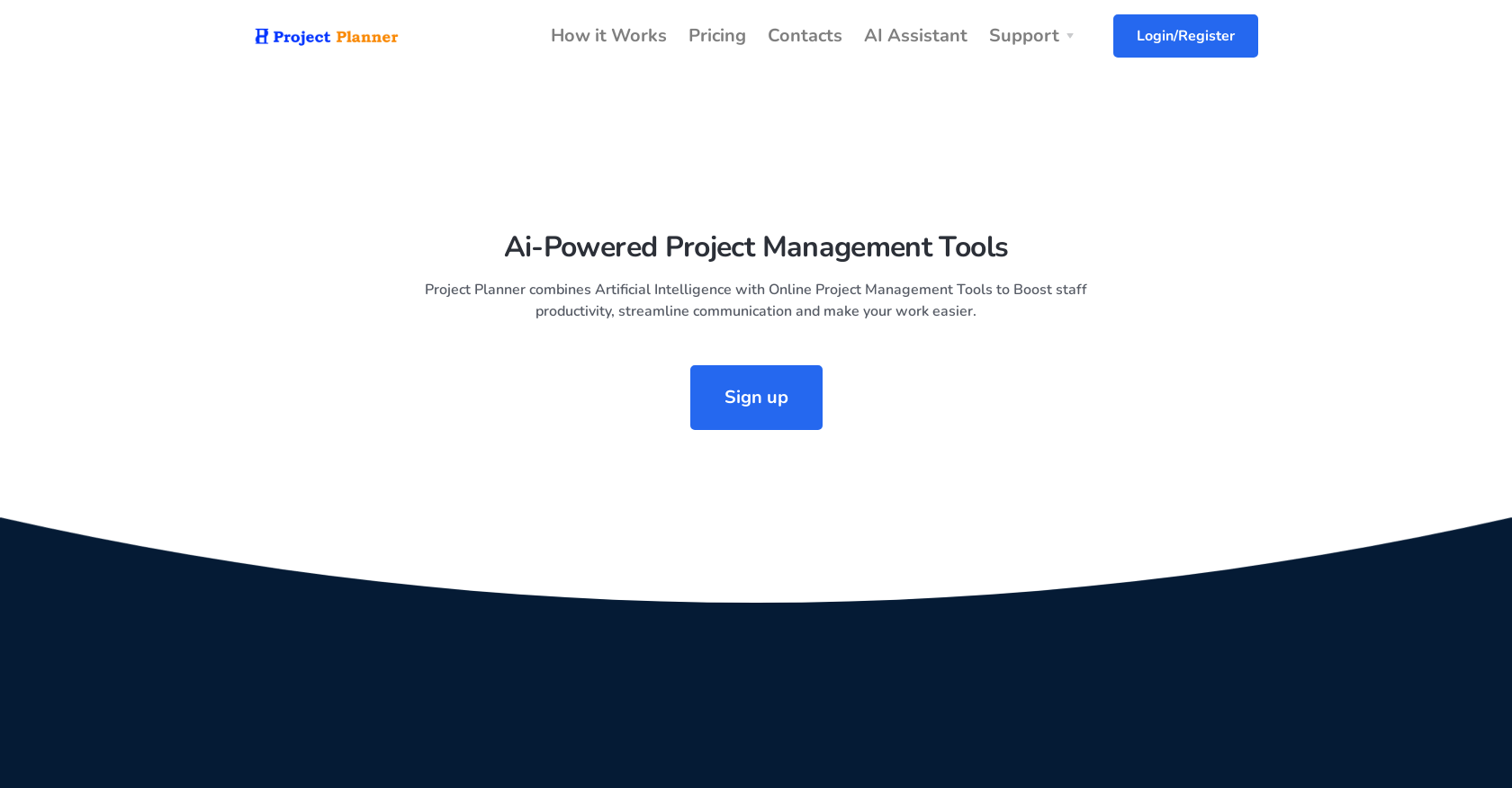 Project Planner - Screenshot showing the interface and features of this AI tool