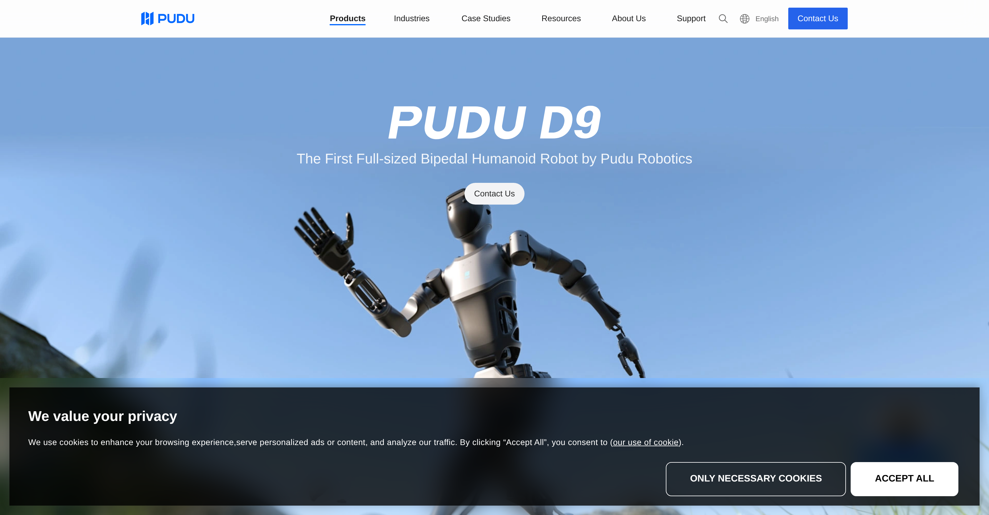 PUDU D9 - Screenshot showing the interface and features of this AI tool