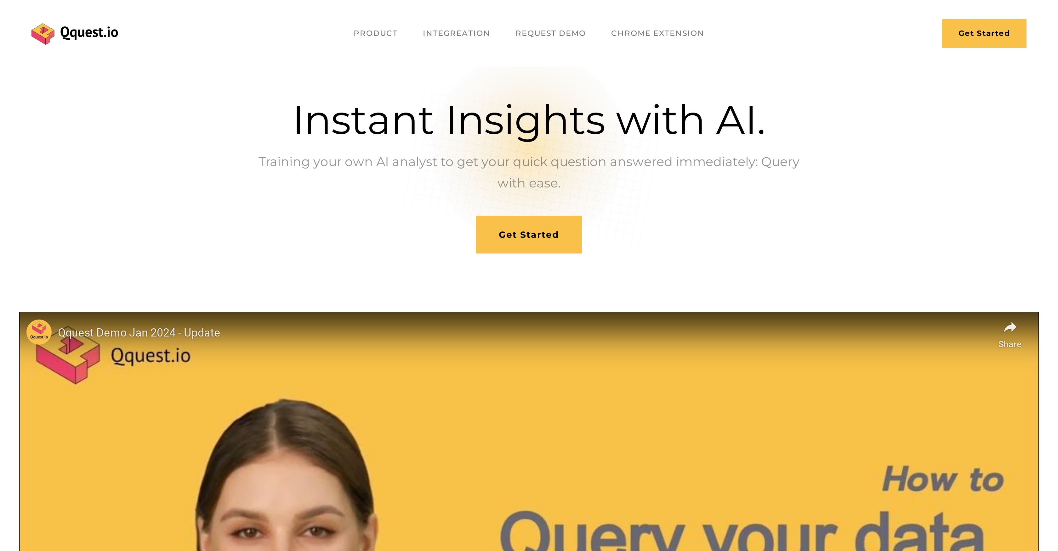 Qquest - Screenshot showing the interface and features of this AI tool