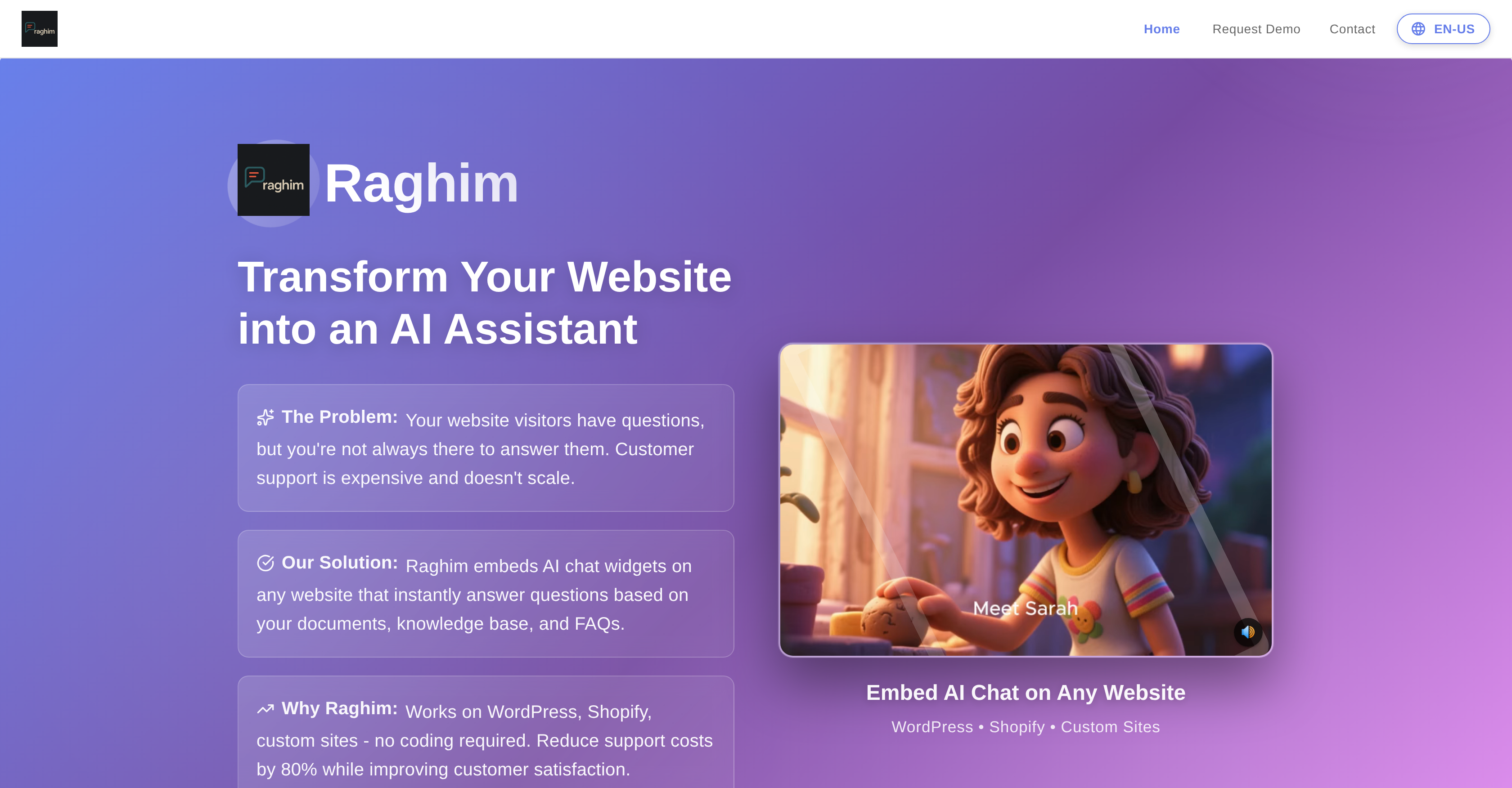 Raghim AI - Screenshot showing the interface and features of this AI tool