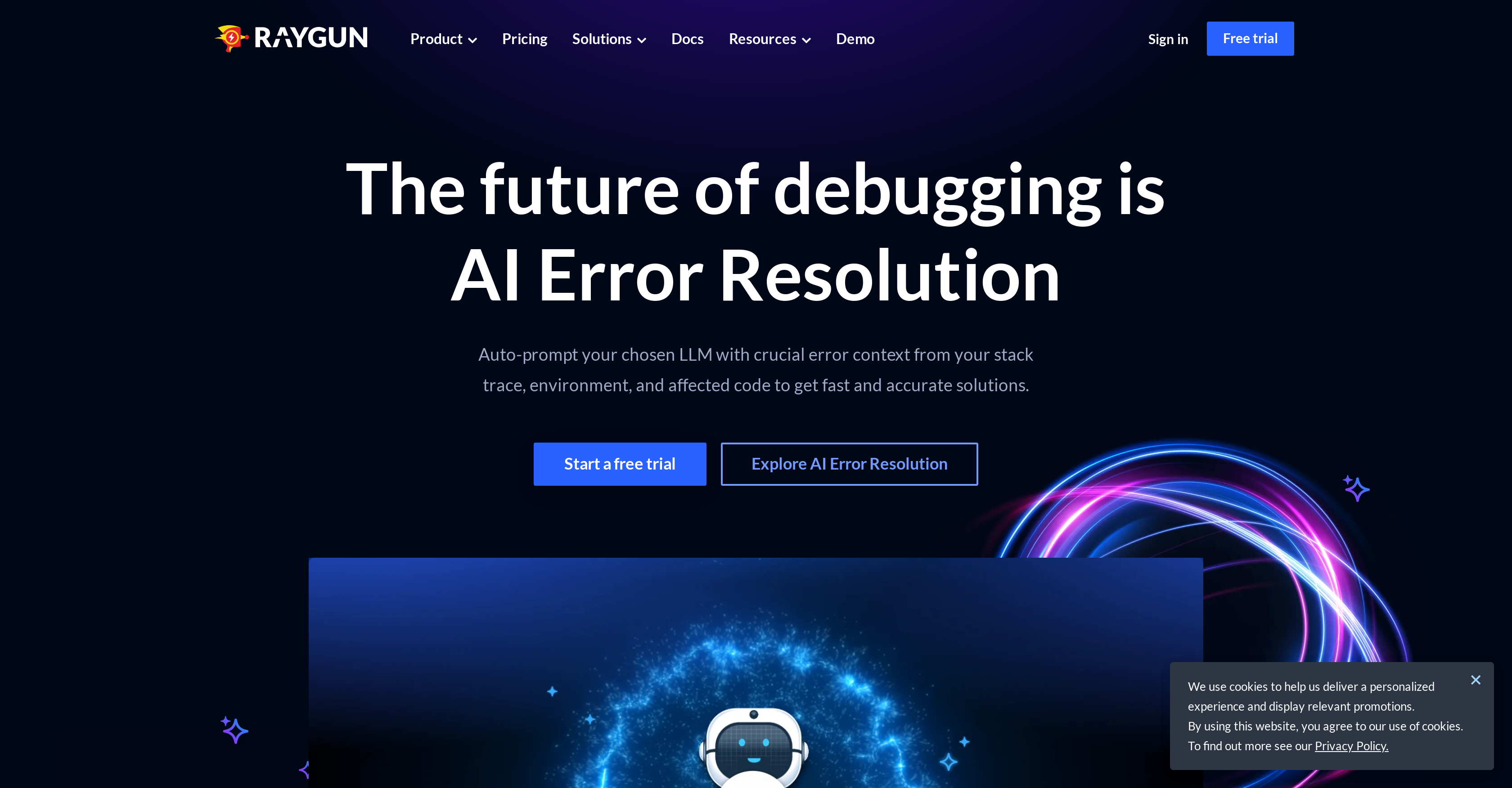 Raygun - Screenshot showing the interface and features of this AI tool