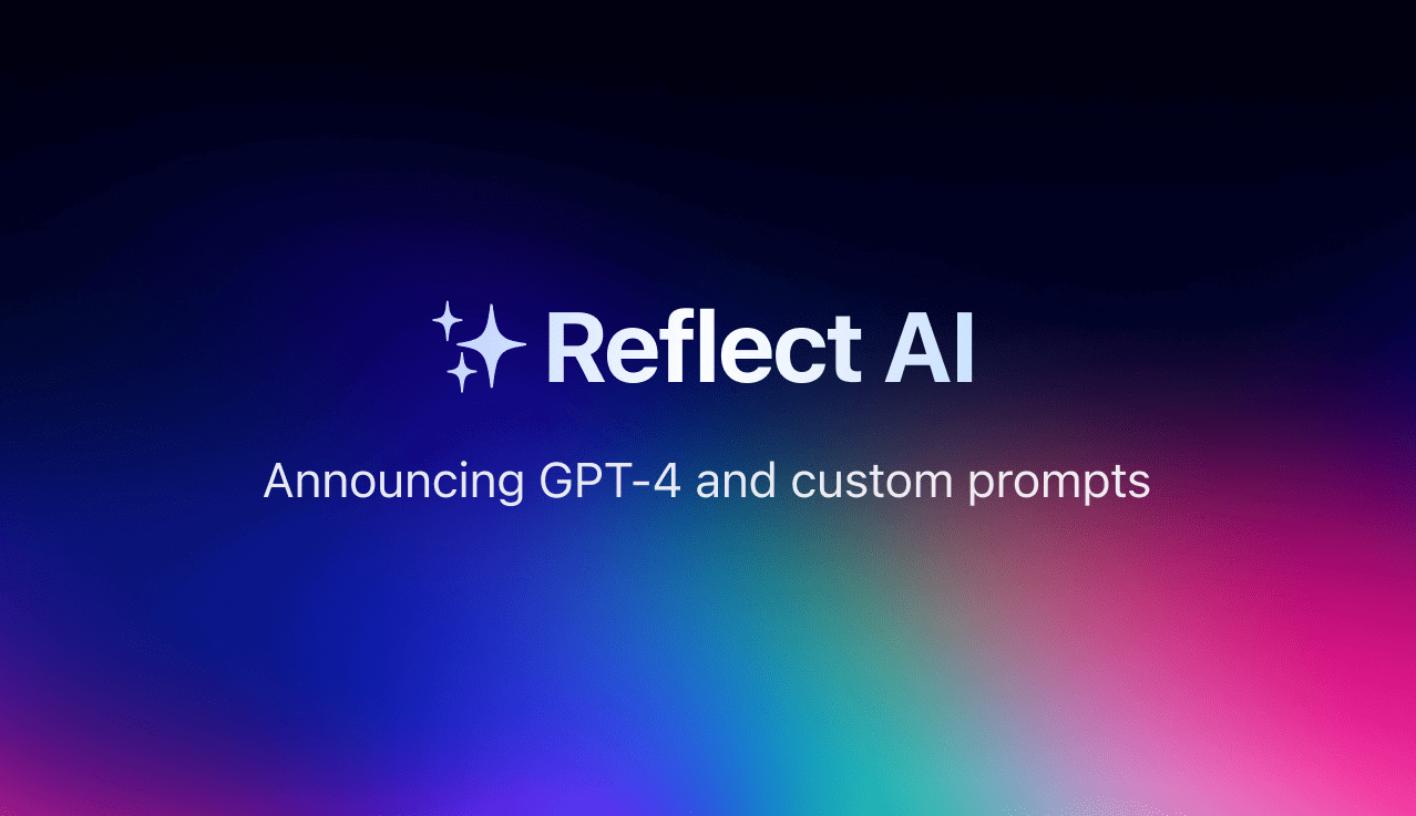 Reflect AI - Screenshot showing the interface and features of this AI tool
